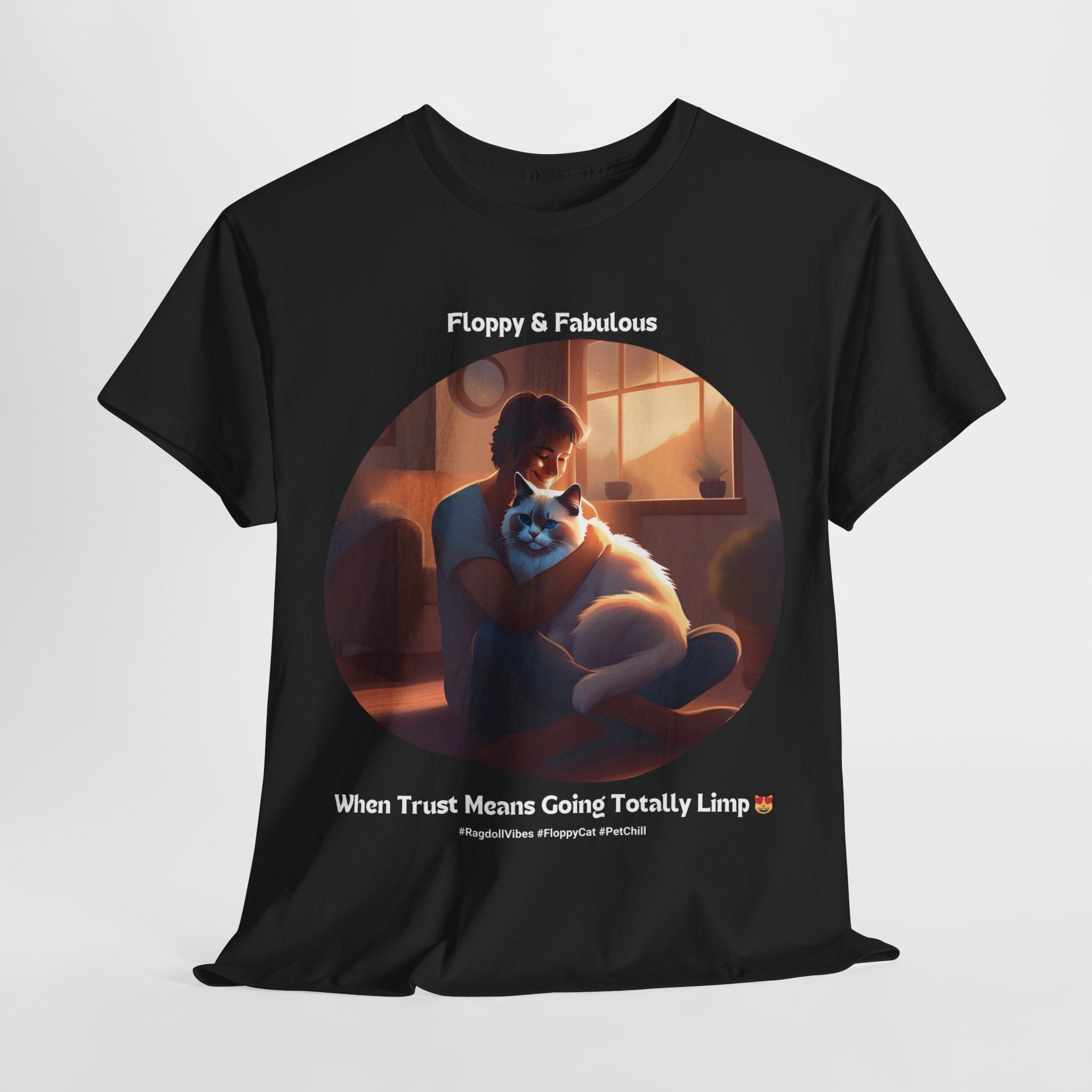 Men’s “The Ultimate Cuddle Buddy” Ragdoll T‑Shirt – Cozy Cat Dad Gift