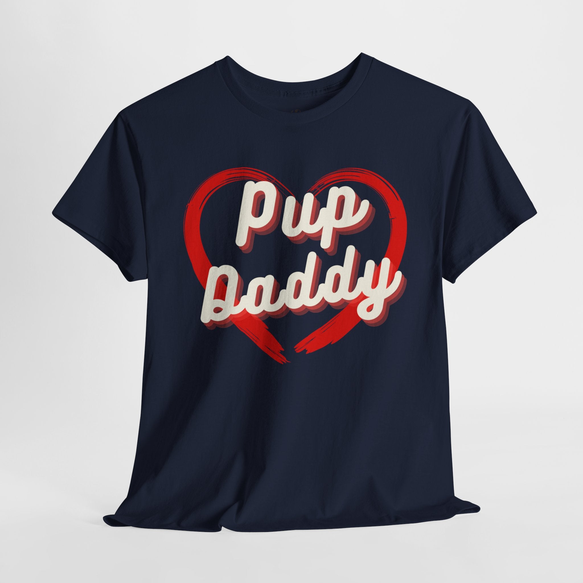 Men’s “Pup Daddy Heart” Dog T-Shirt – Dog Dad Pride, Pup Lover Gift