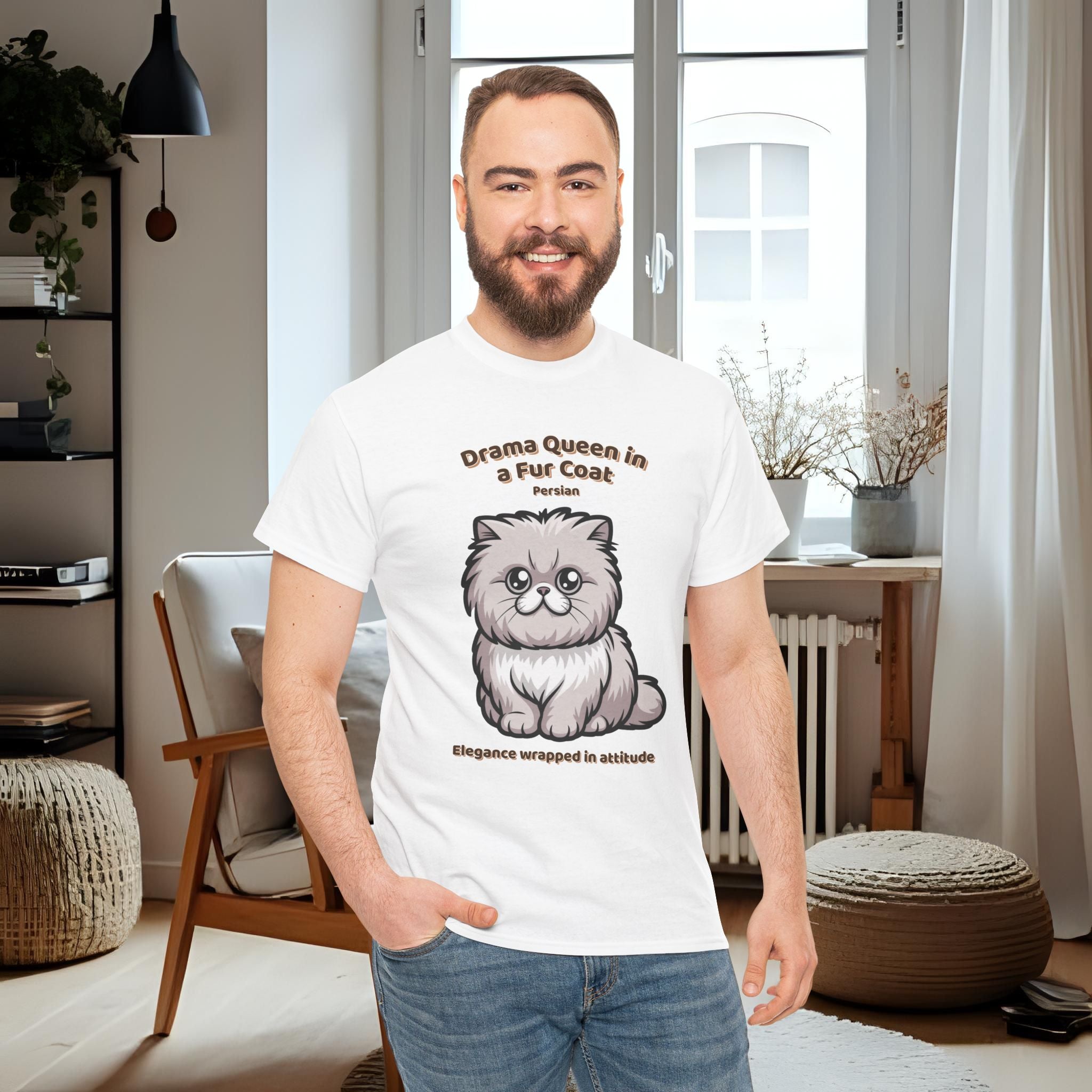 Unisex T-Shirt – Drama Queen in a Fur Coat: Persian Everyday Moments Edition