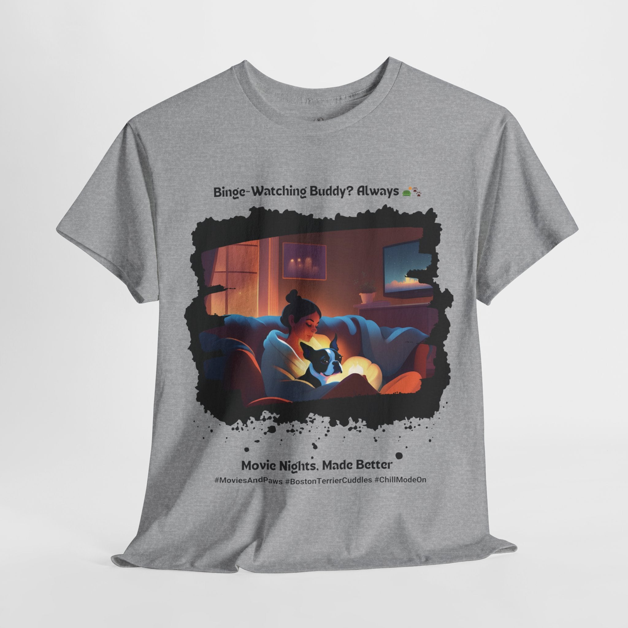 Women's - Movie Nights, Made Better: Boston Terrier T-Shirt