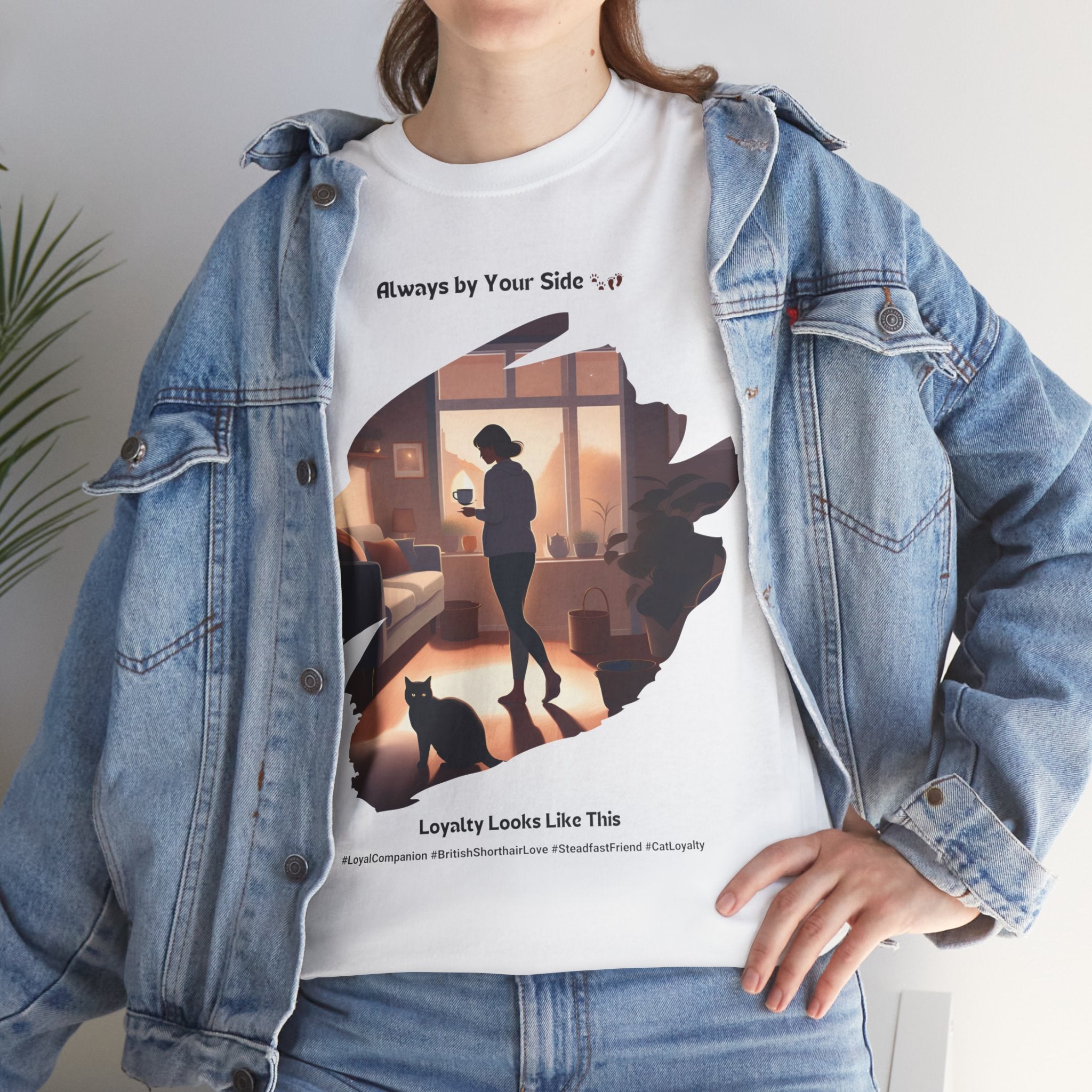 Women’s “Ever-Present Purr” British Shorthair T-Shirt – Loyal Kitty, Cat Mom Gift