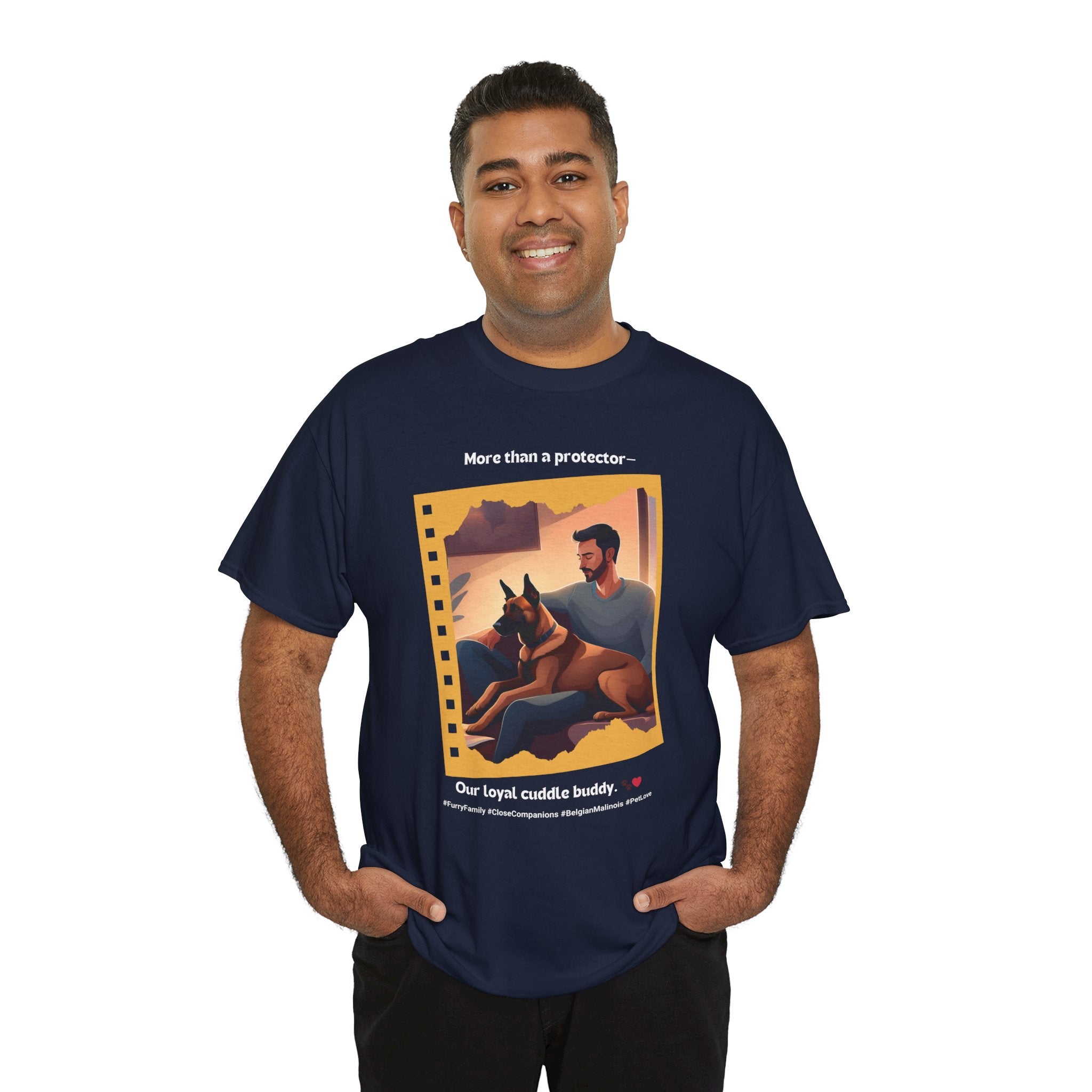Men's - Loyal Cuddle Buddy: Belgian Malinois T-Shirt