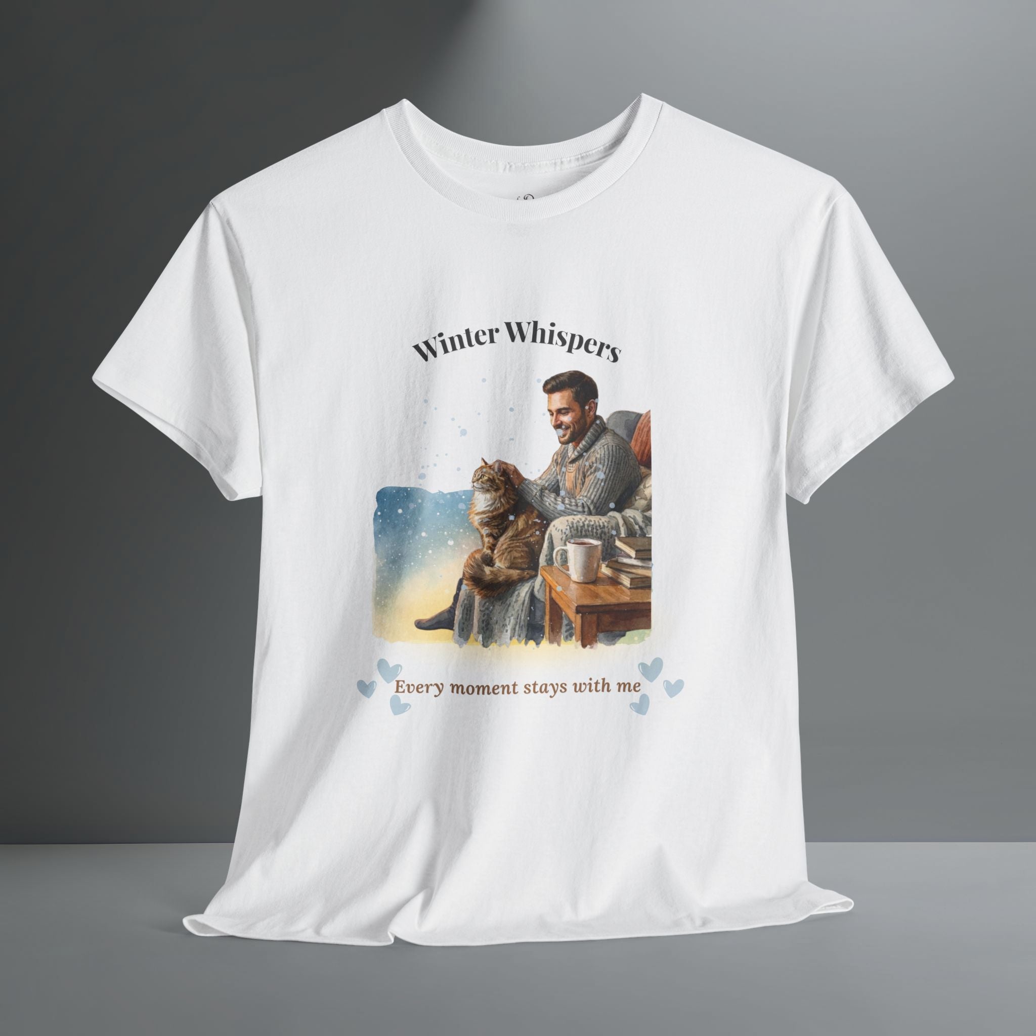 Unisex Personalized T-Shirt – Winter Whispers: Maine Coon Watercolor Portrait Edition