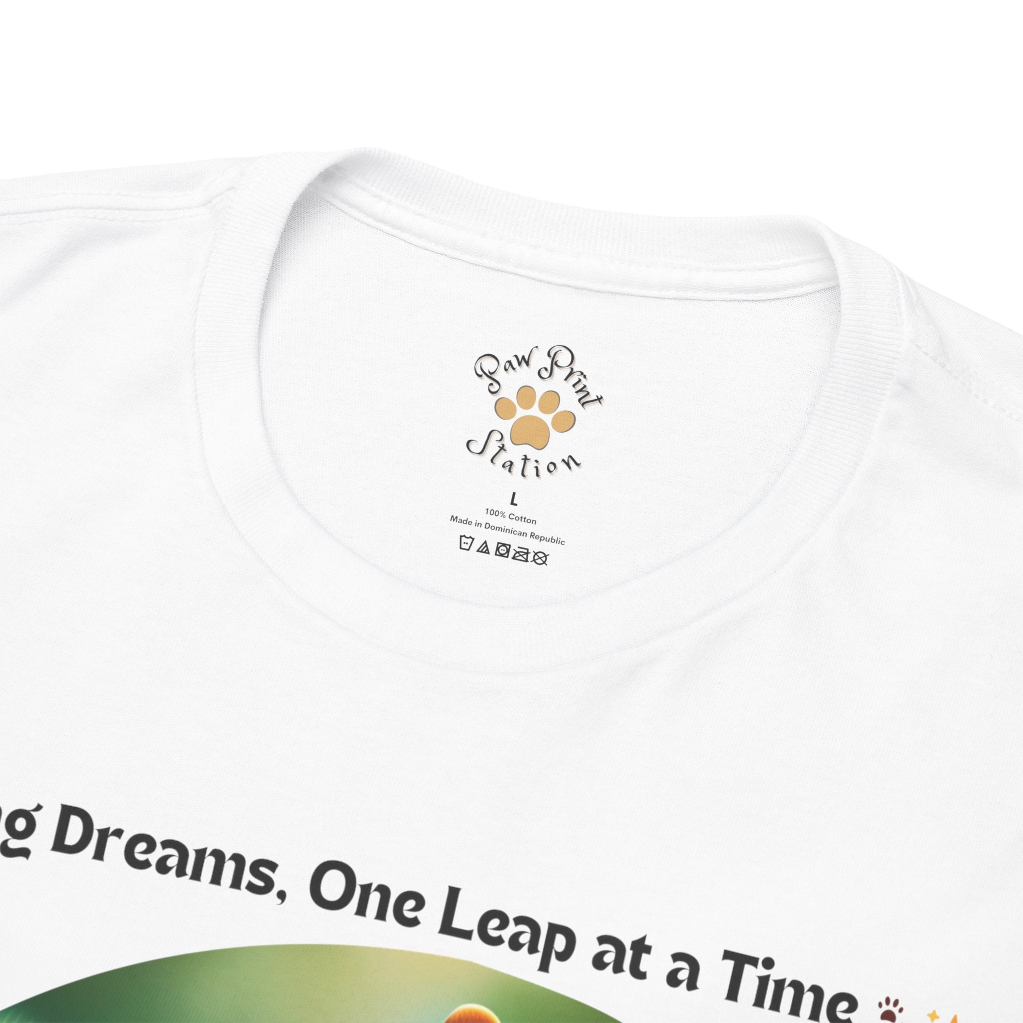 Unisex “Chasing Dreams, One Leap at a Time” Shiba Inu T‑Shirt – Ambitious Pup Gift