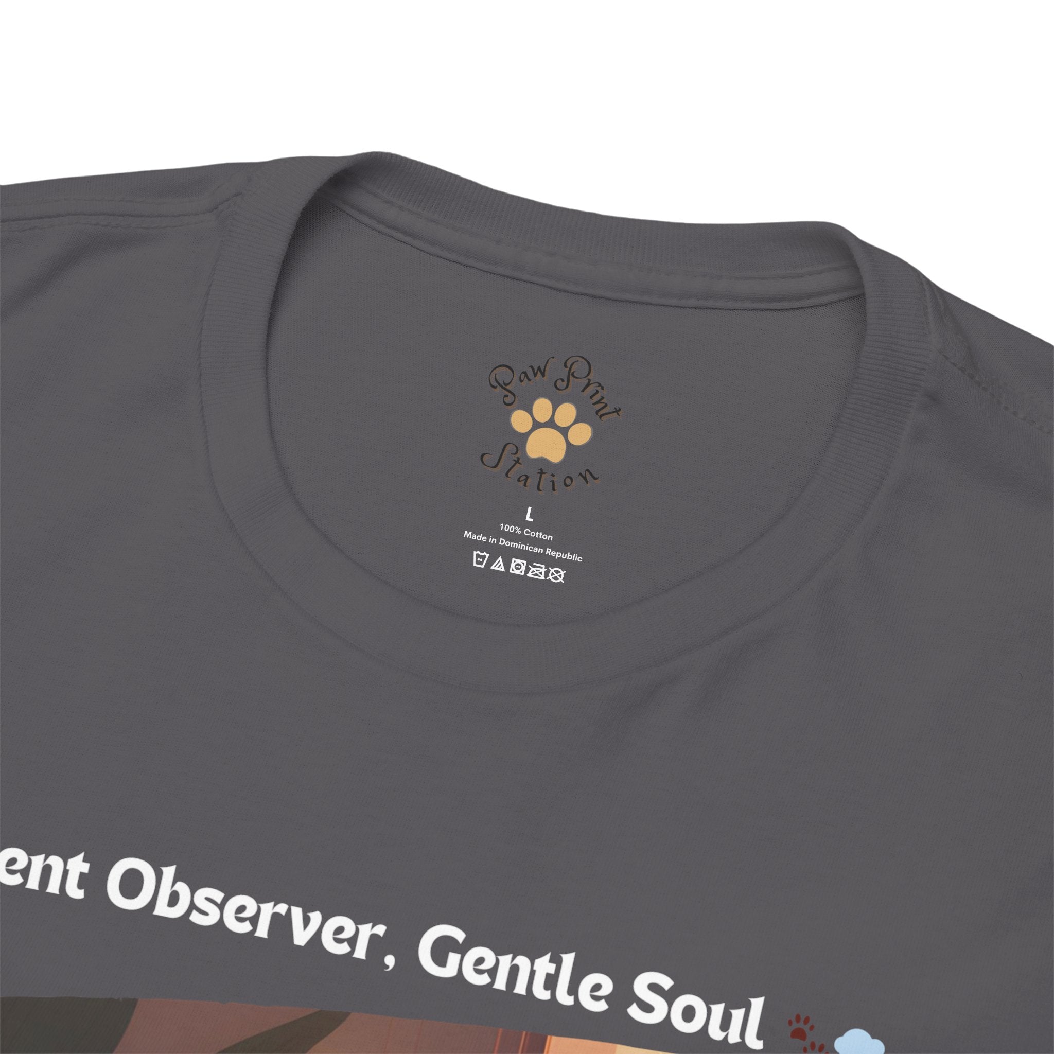 Unisex “Peaceful Observer” Exotic Shorthair T-Shirt – Zen Kitty Calm, Cat Lover Gift