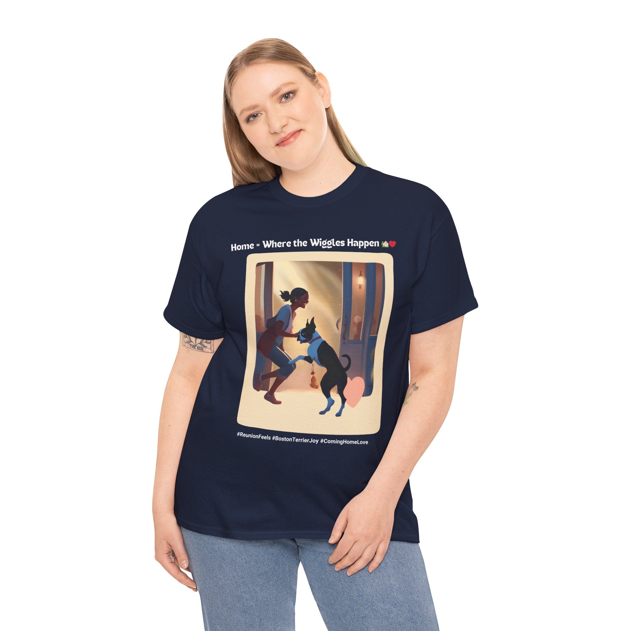 Women’s “Boundless Joy” Boston Terrier Reunion T‑Shirt – Joyful Reunion Mom Gift