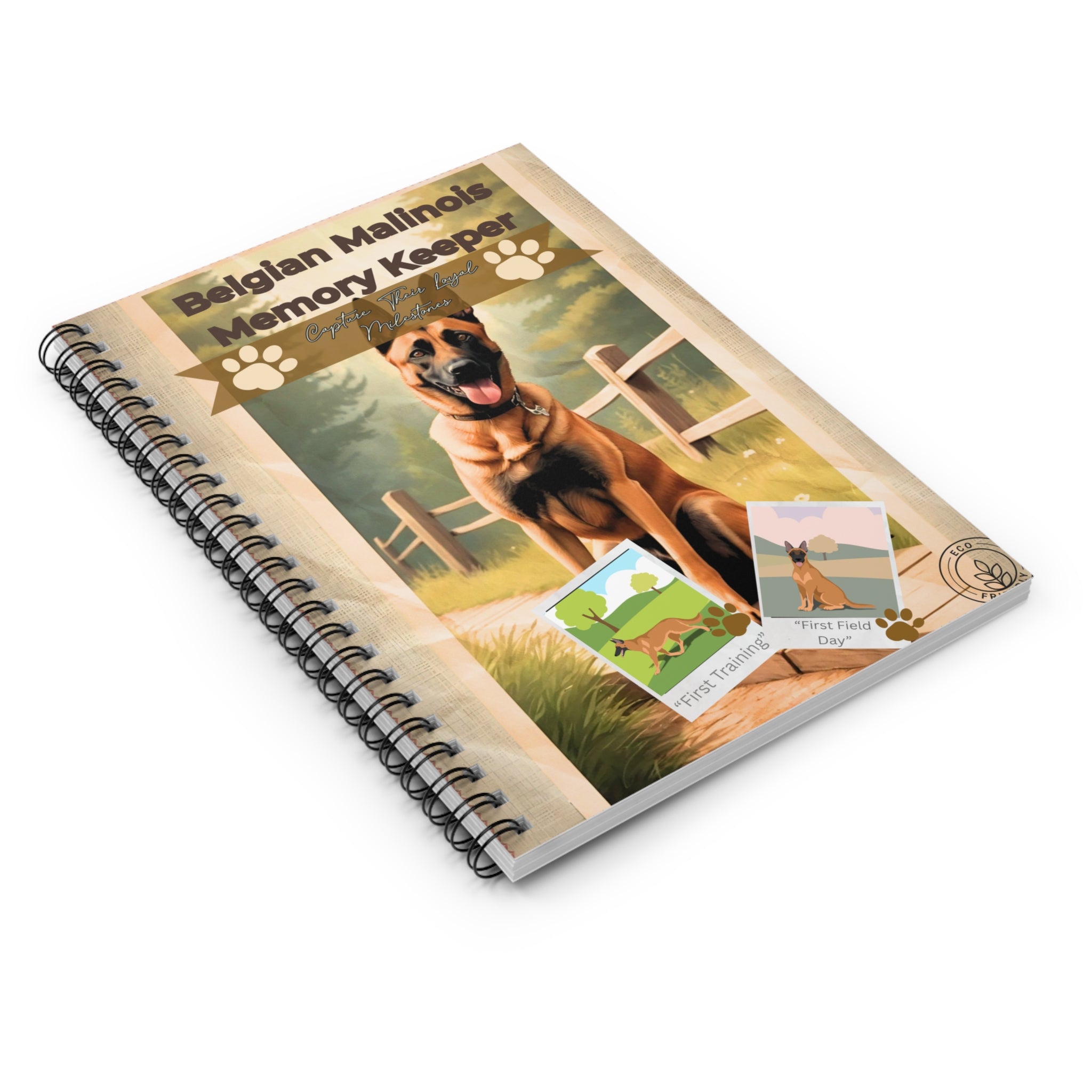 Belgian Malinois Memory Keeper Notebook, Dog Lover Notebook, Pet Training Journal, Personalized Stationery, Gift for Dog Owners