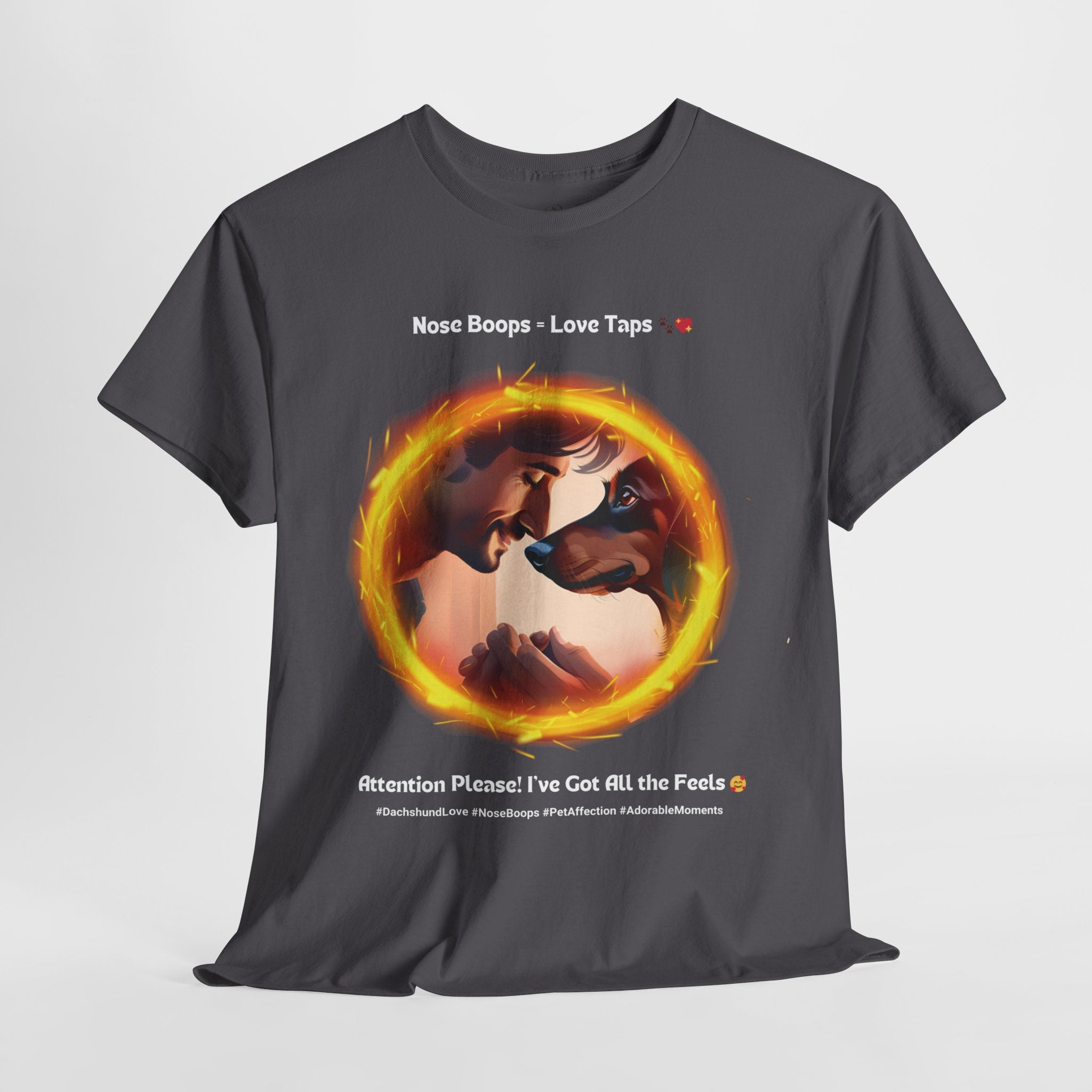 Men's - Nose Boops = Love Taps: Dachshund Affection T-Shirt