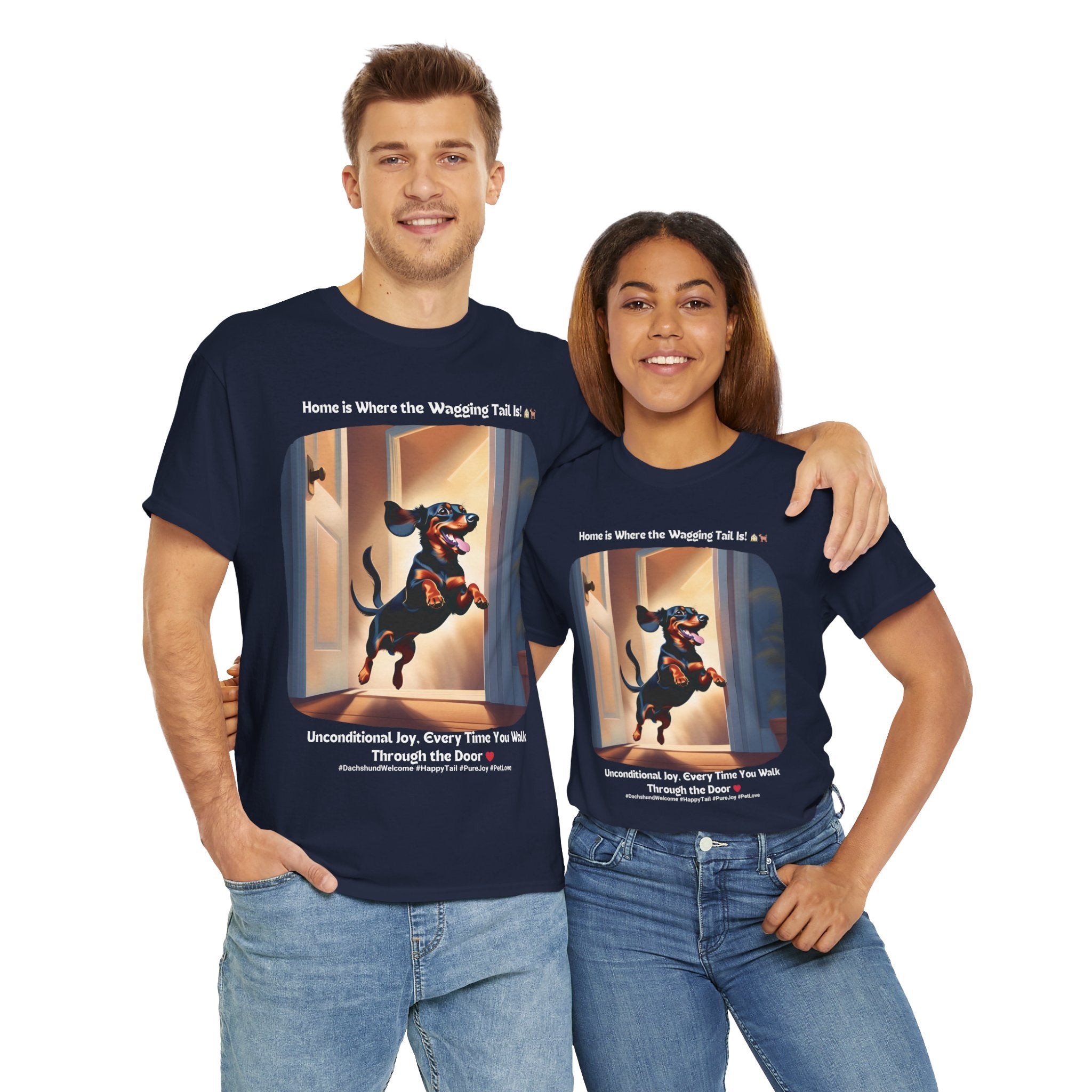 Unisex - Tail-Wagging Welcome: Dachshund Joy T-Shirt