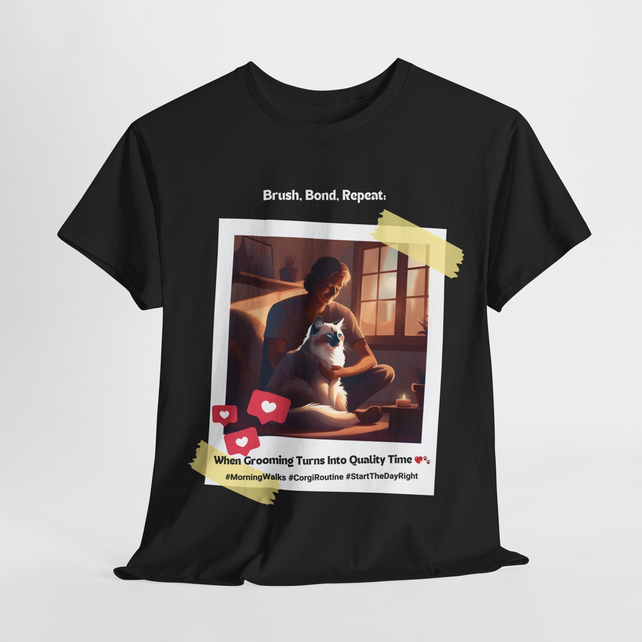 Men’s “Grooming: The New Bonding Activity” Ragdoll T‑Shirt – Bond Cat Dad Gift