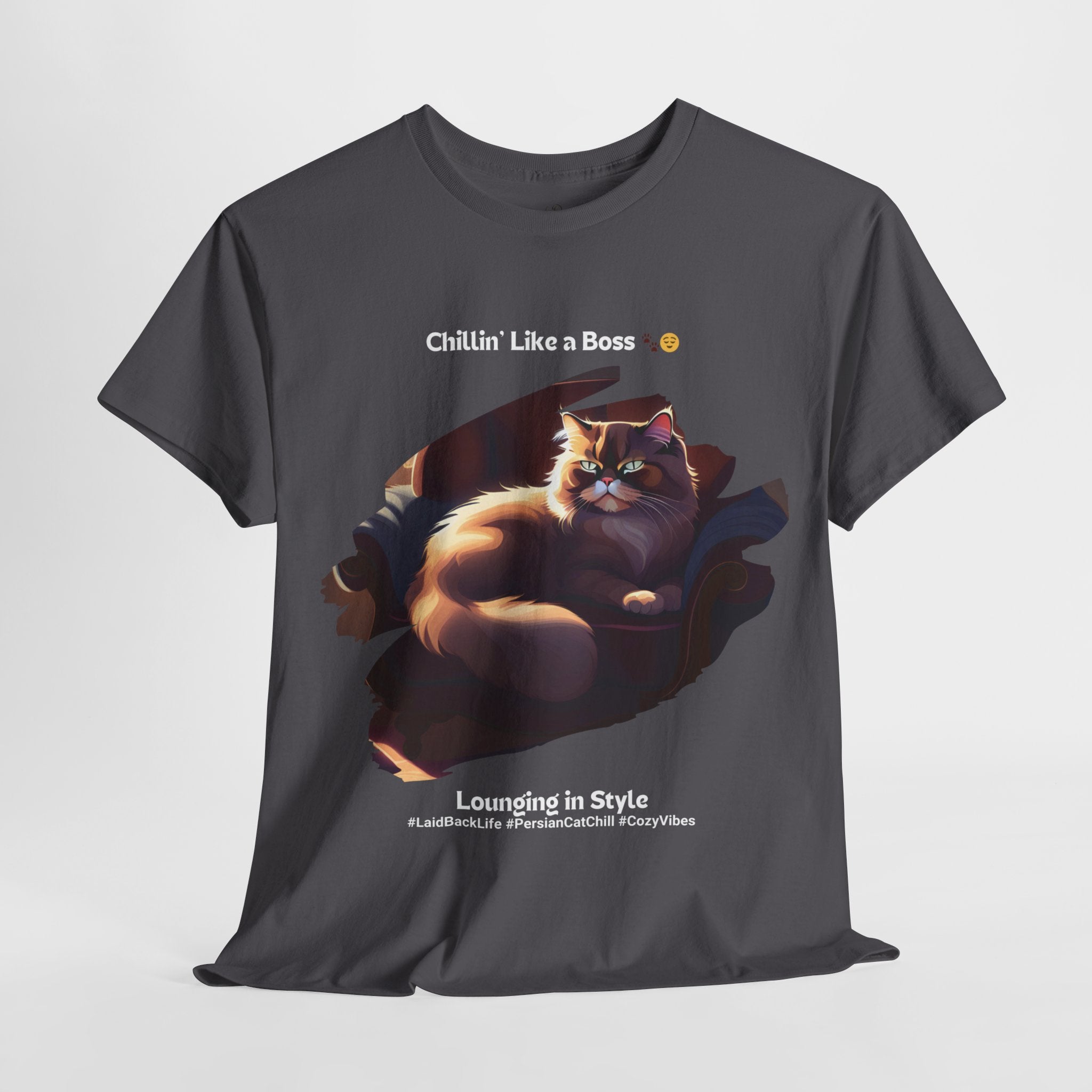 Unisex “Chillin’ Like a Boss” Persian T‑Shirt – Pampered Cat Gift