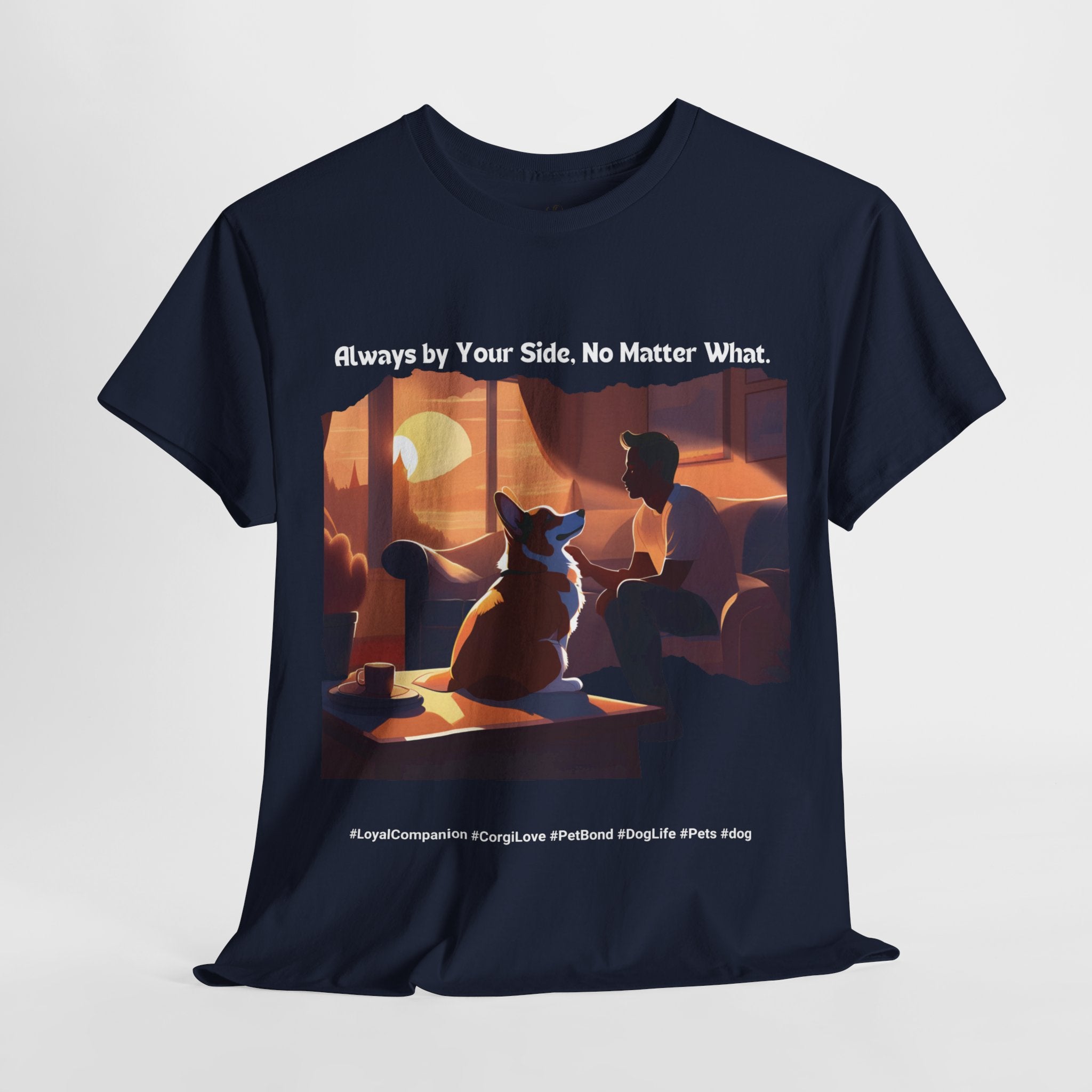 Men's - Always by Your Side: Corgi Love T-Shirt