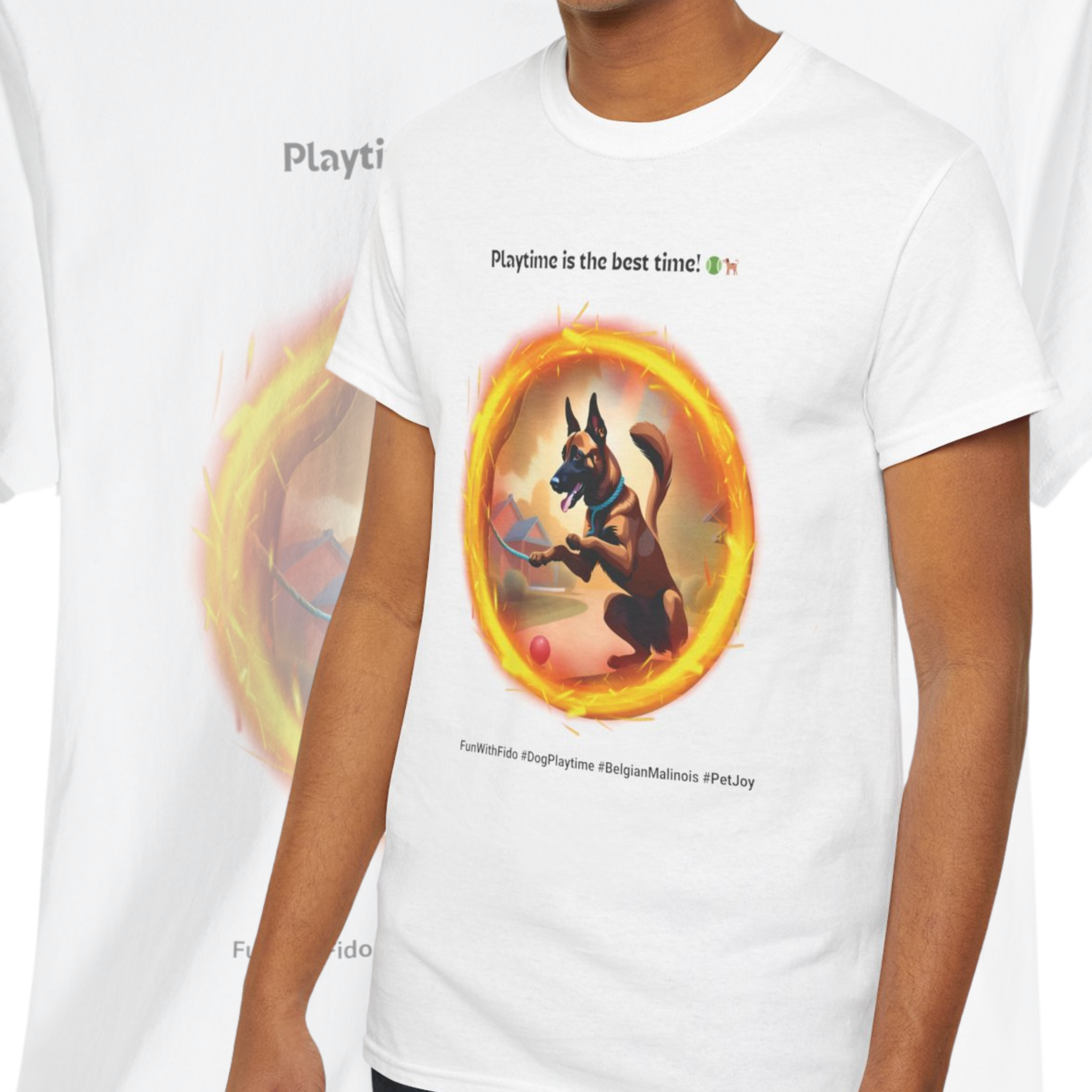 Unisex - Playtime is the Best Time: Belgian Malinois T-Shirt