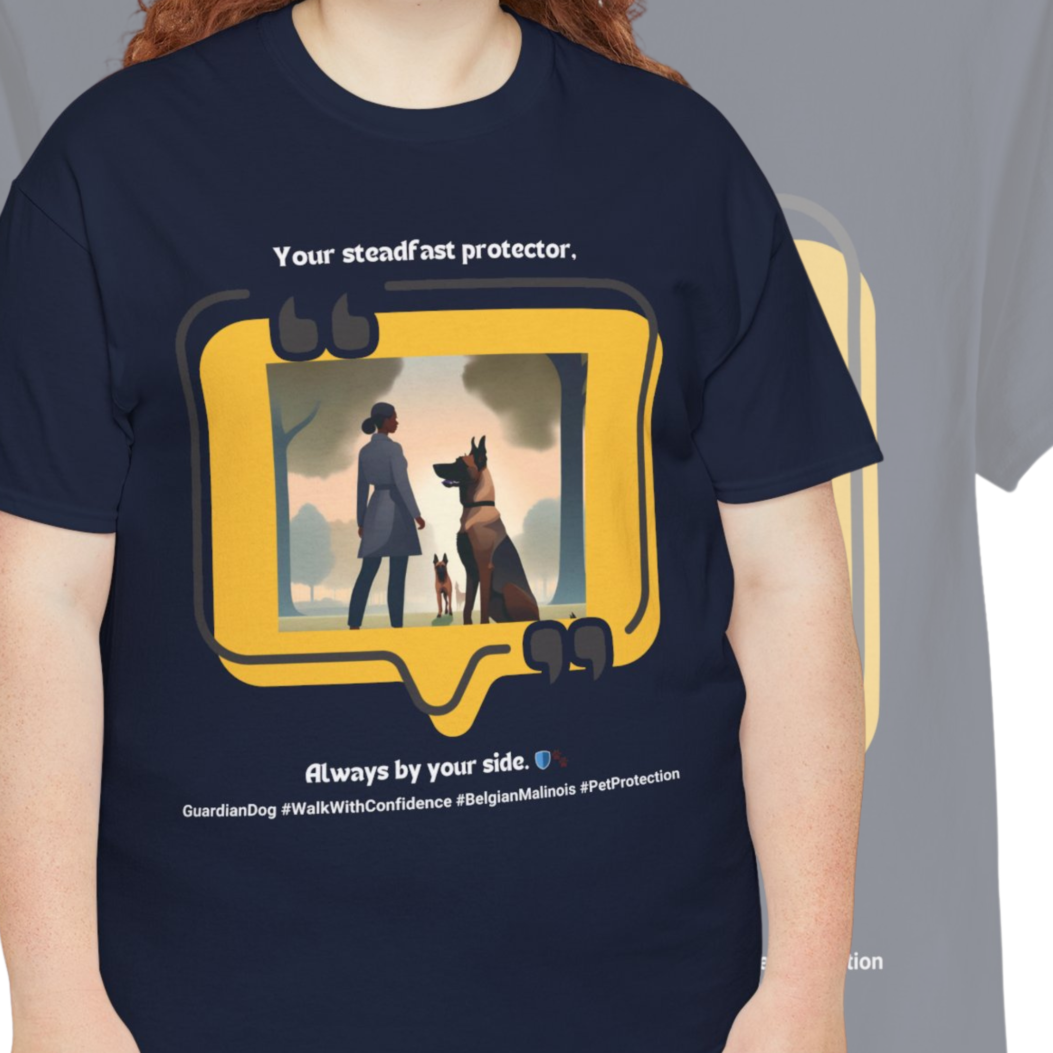 Women’s “Your Steadfast Protector” Belgian Malinois T‑Shirt – Guardian Pup Mom Gift