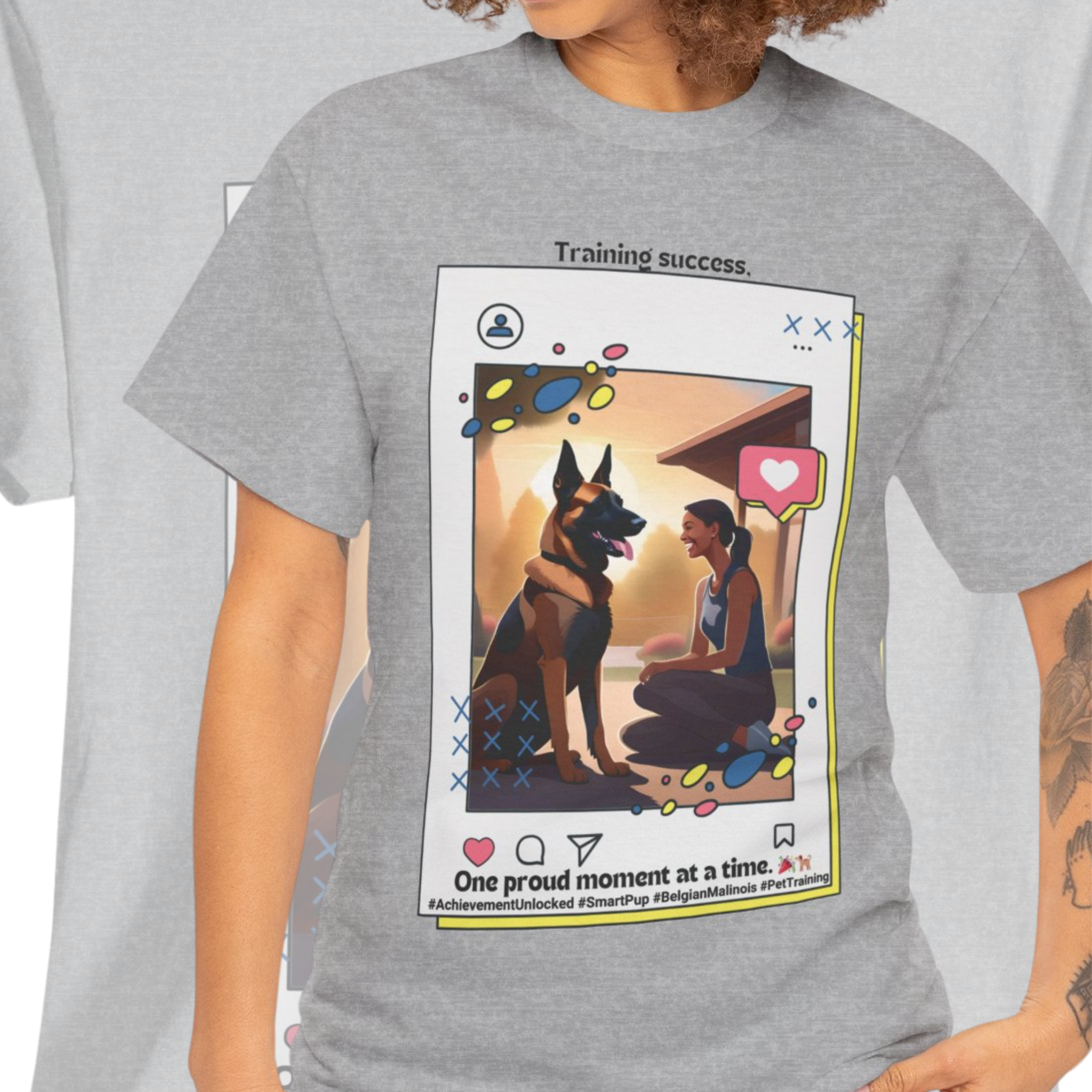 Women’s “Training Success” Belgian Malinois T‑Shirt – Smart Pup Mom Gift
