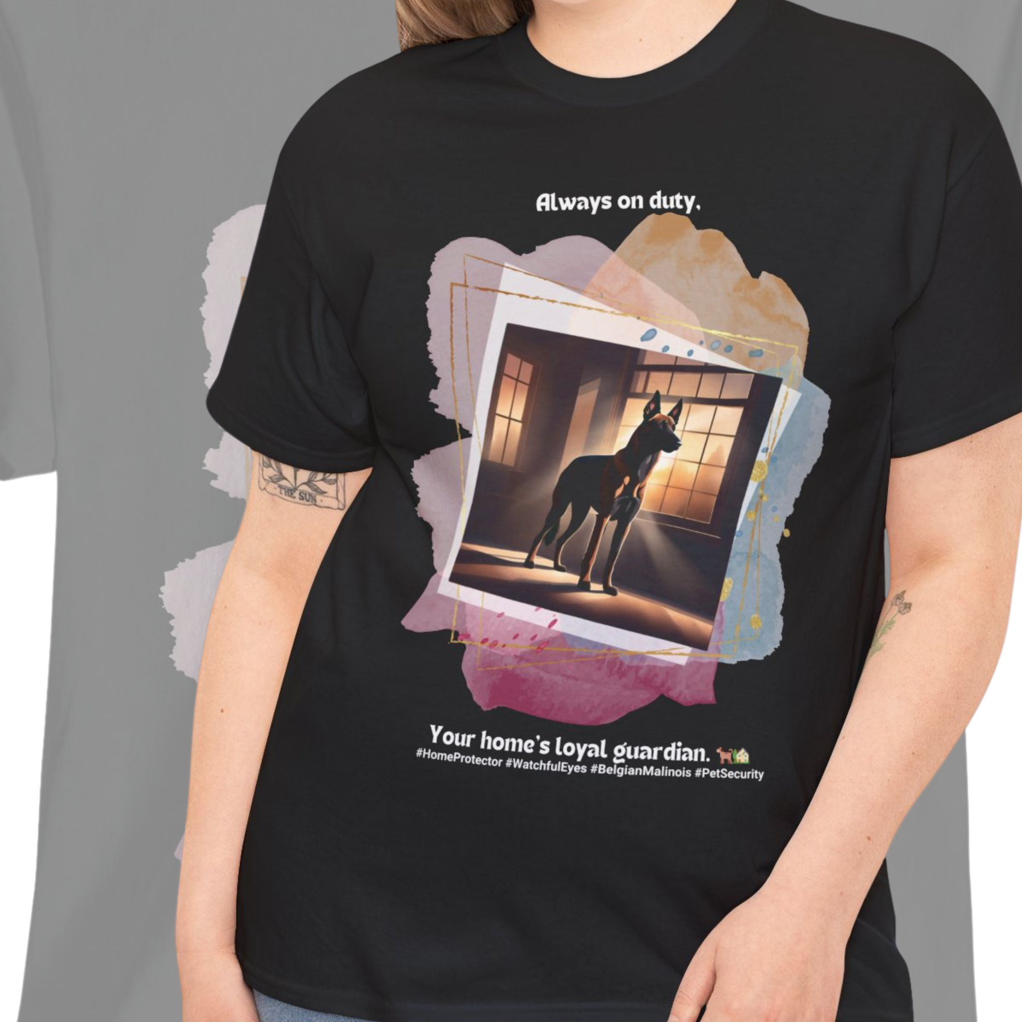 Unisex - Watchful Eyes: Belgian Malinois Security T-Shirt