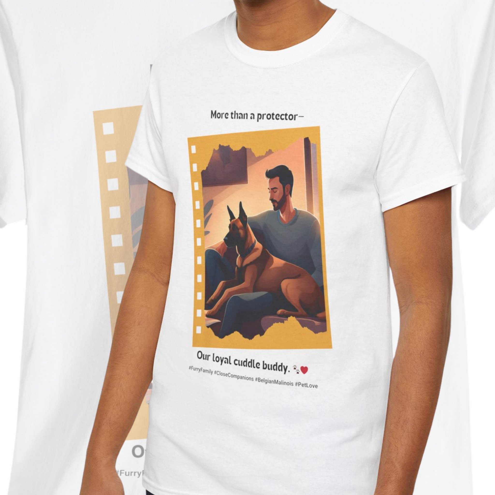 Men's - Loyal Cuddle Buddy: Belgian Malinois T-Shirt
