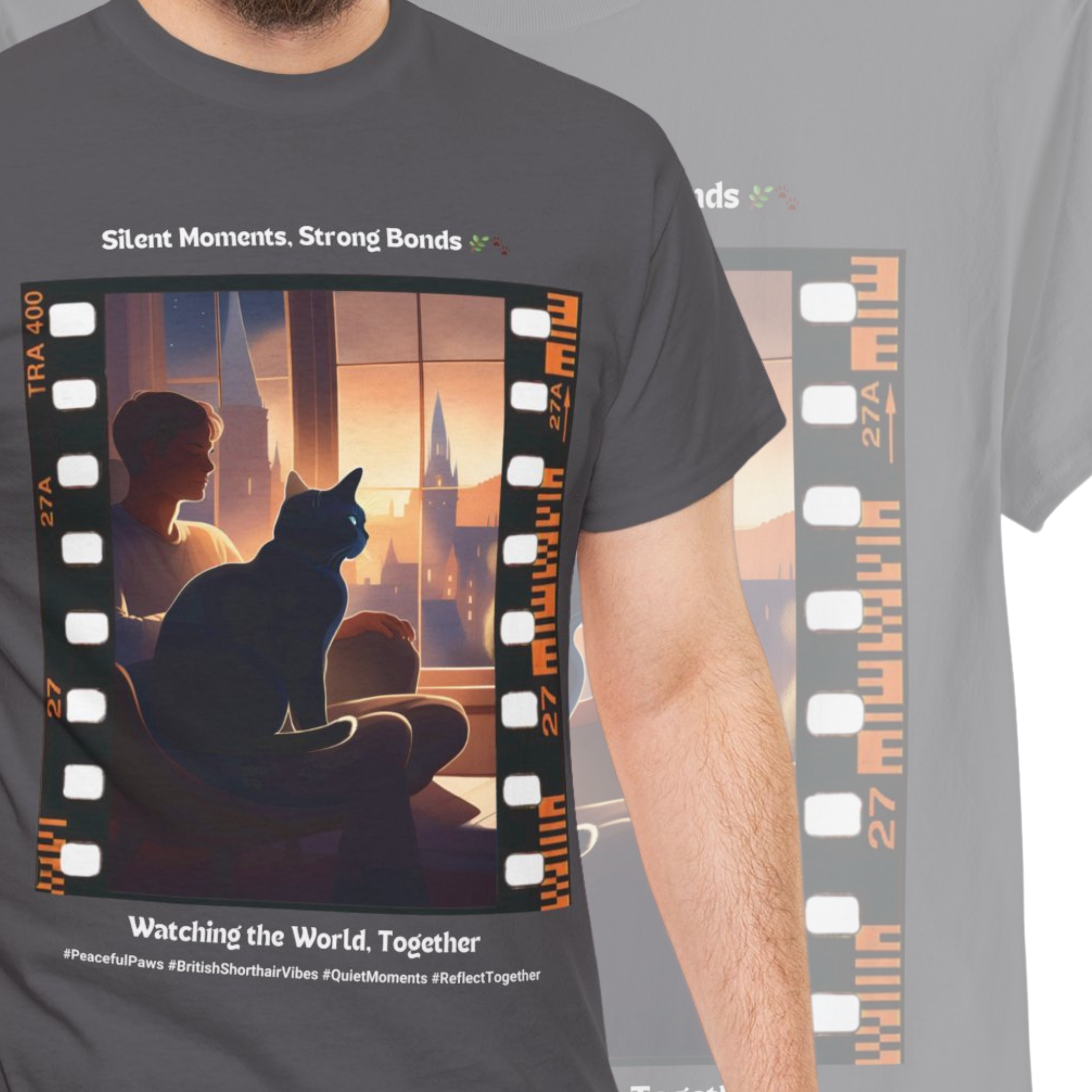 Men's - Quiet Moments, Strong Bonds: British Shorthair T-Shirt