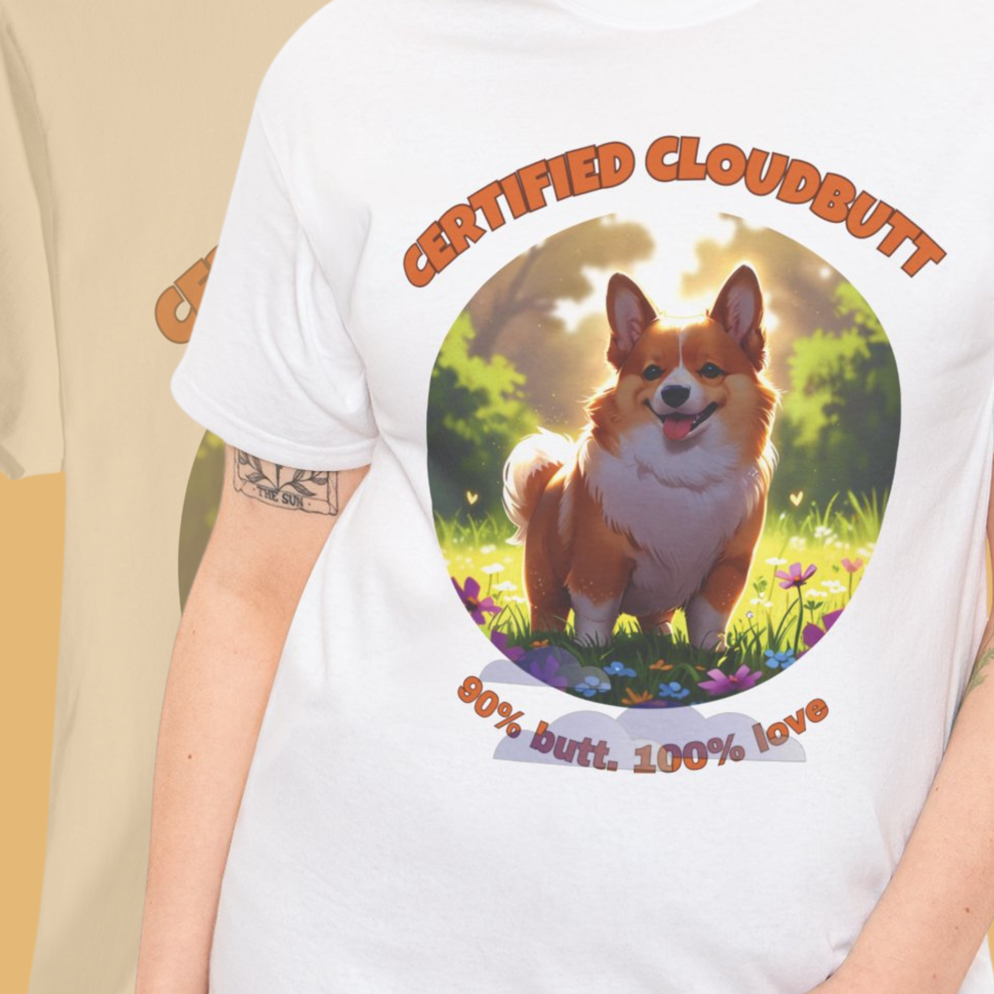 Unisex “Certified Cloudbutt” Corgi T-Shirt – Funny Pet Tee for Dog Lovers