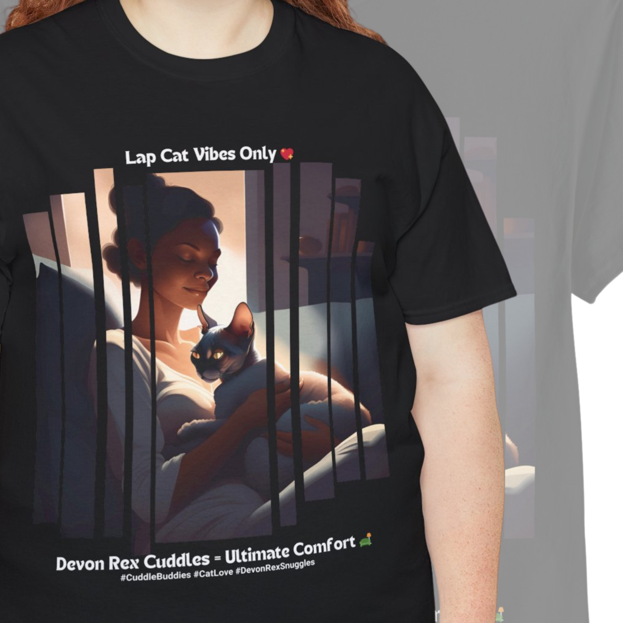 Women’s “The Ultimate Lap Cat” Devon Rex T‑Shirt – Cozy Feline Mom Gift