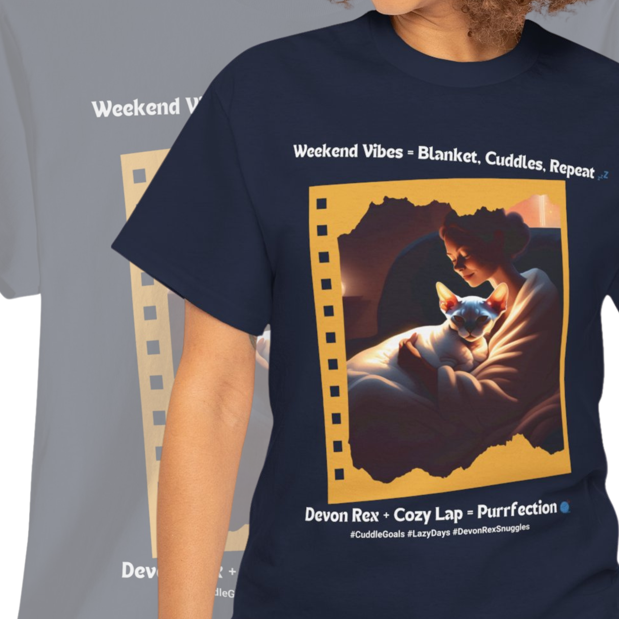 Women's - Weekend Vibes: Devon Rex Cuddles T-Shirt