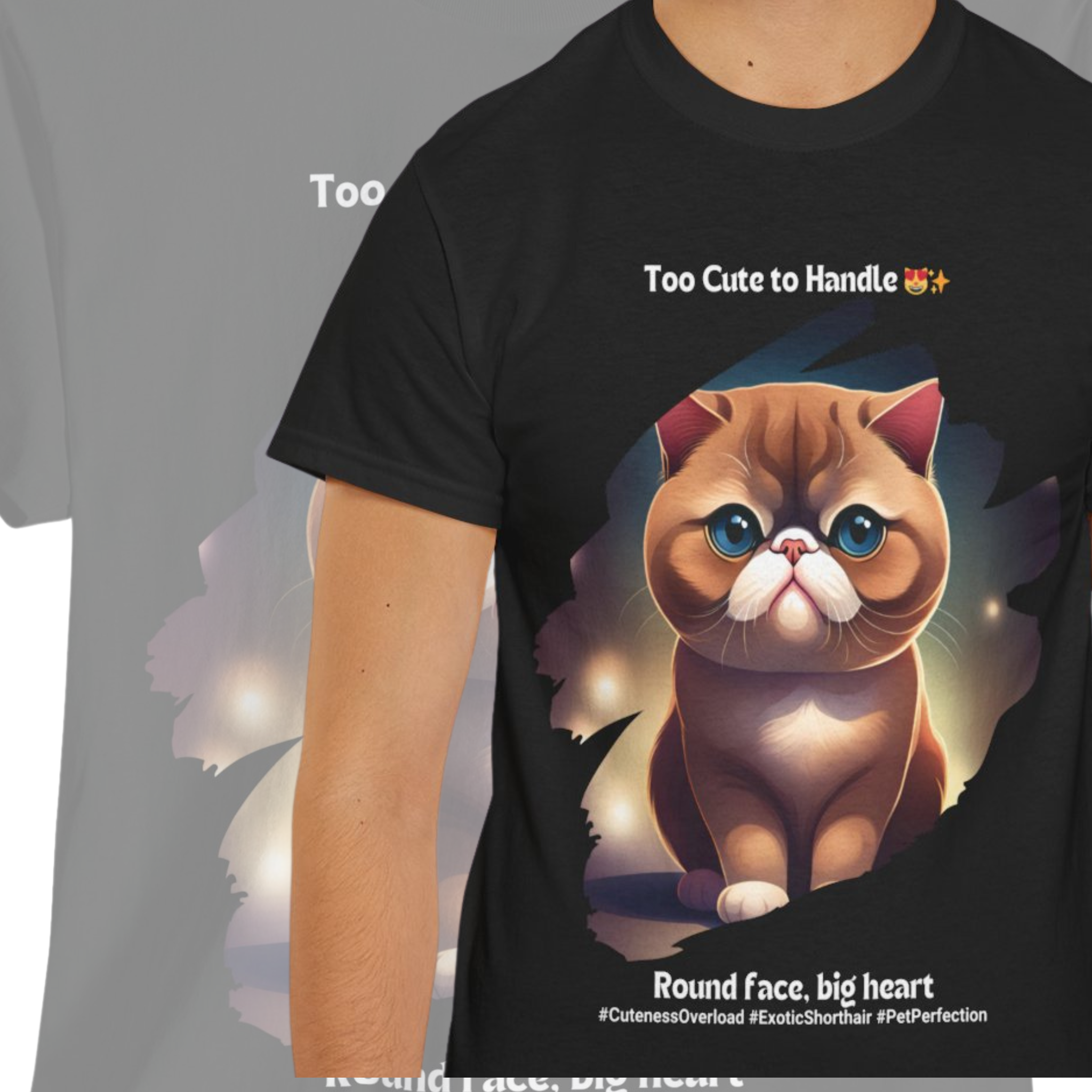 Unisex “Irresistible Cuteness” Exotic Shorthair T-Shirt – Adorable Kitty, Cat Lover Gift