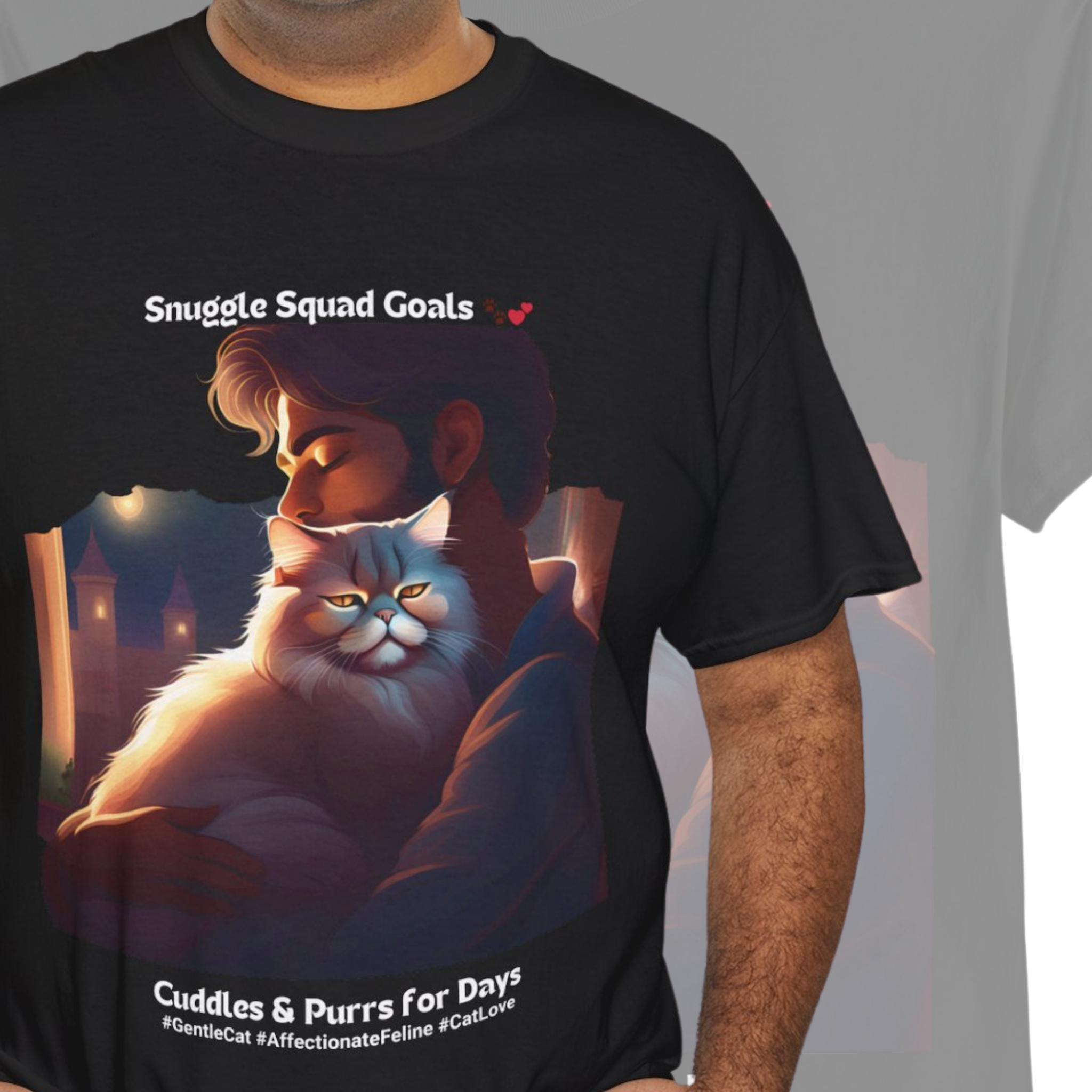 Men’s “Snuggle Squad Goals” Persian T‑Shirt – Snuggle Cat Dad Gift