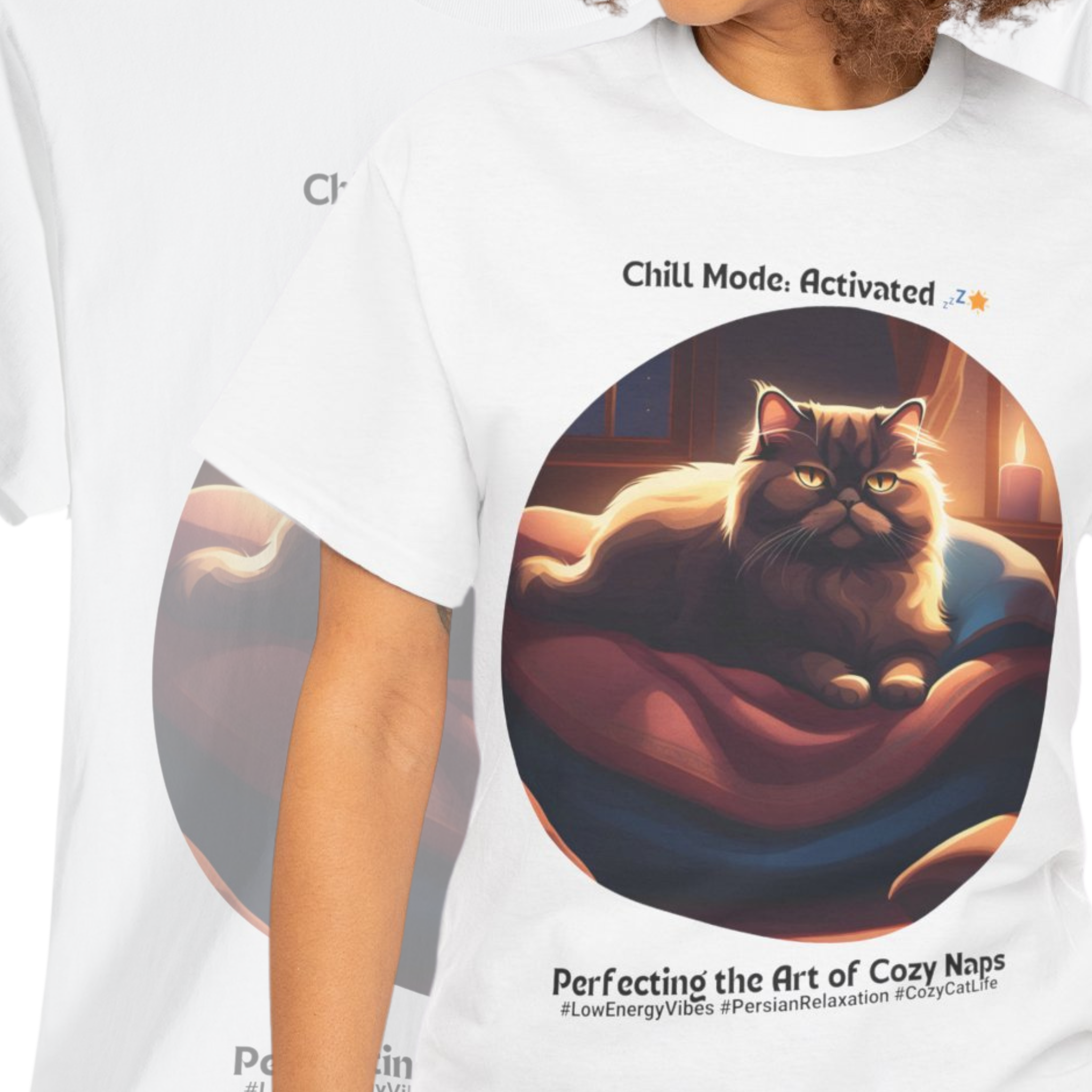 Unisex “Chill Mode: Persian Purrfection” T‑Shirt – Relaxed Cat Gift