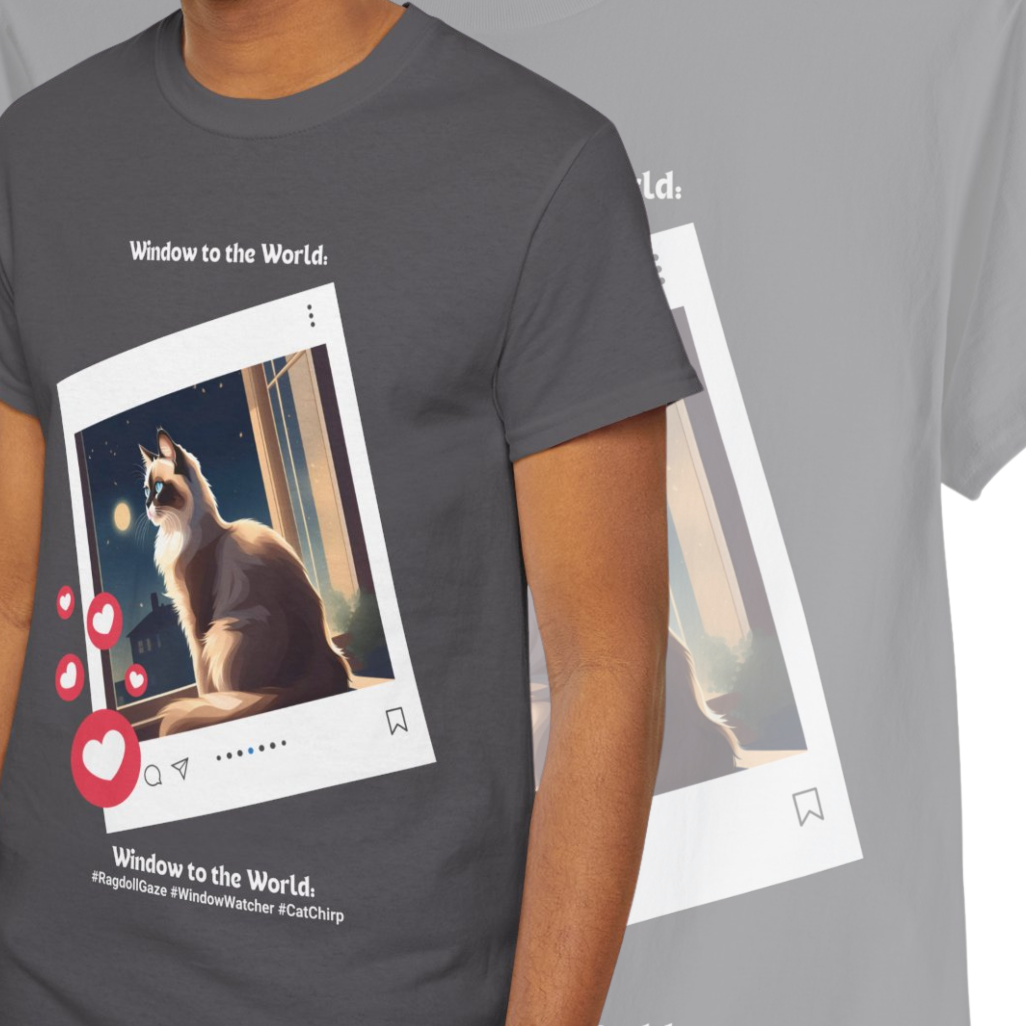 Unisex “Daydreaming Ragdoll” T‑Shirt – Thoughtful Cat Gift