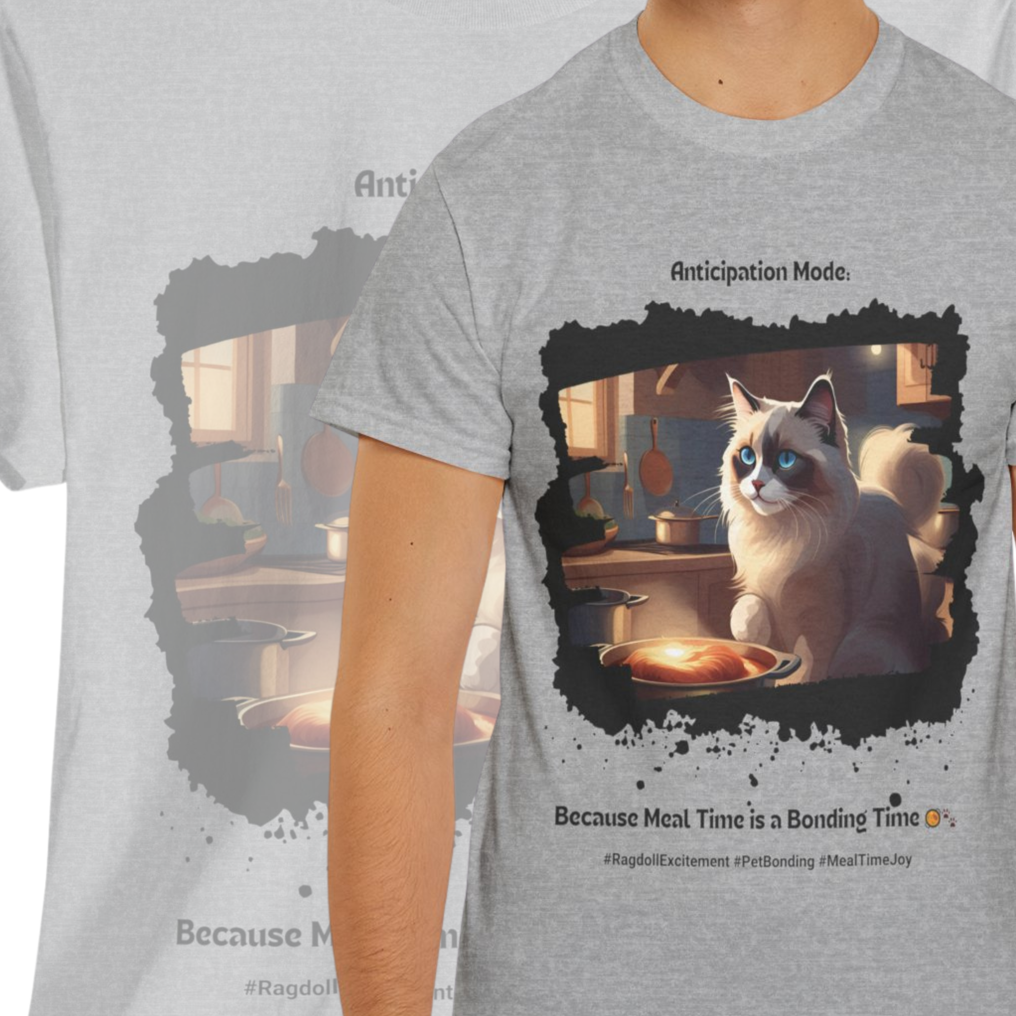 Unisex “Paw‑sitively Excited” Ragdoll T‑Shirt – Happy Cat Gift