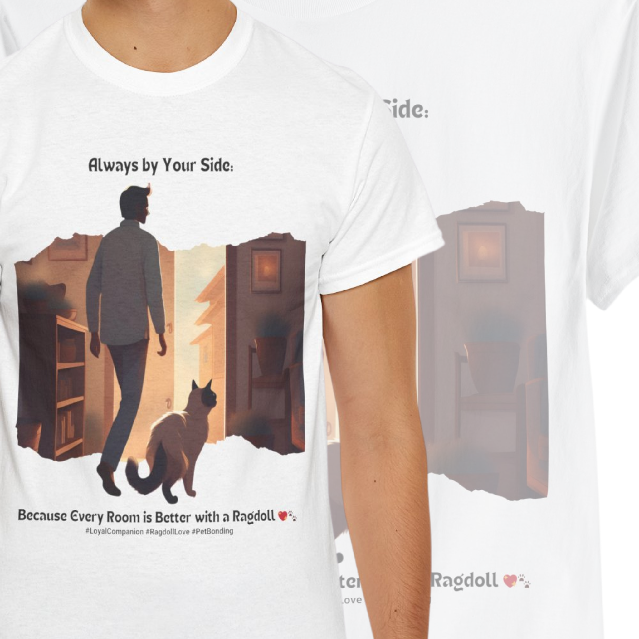 Men’s “Ultimate Loyal Companion” Ragdoll T-Shirt – Devoted Kitty, Cat Dad Gift