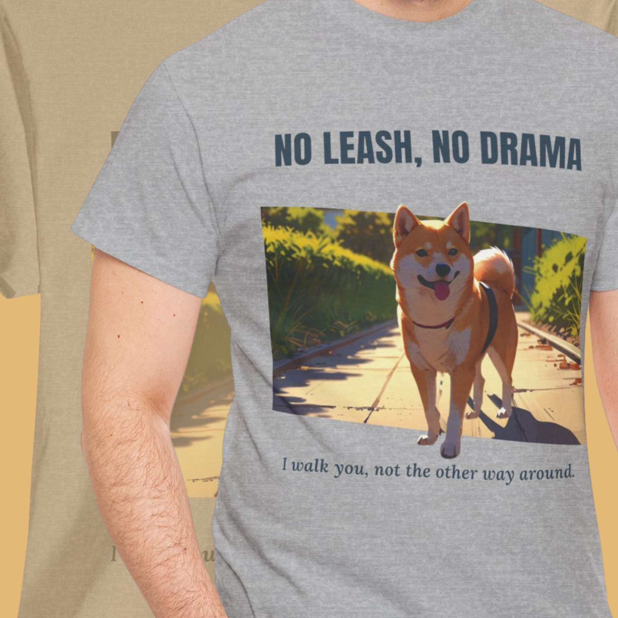 Unisex “No Leash, No Drama” Shiba Inu T-Shirt – Independent Dog Owner Tee