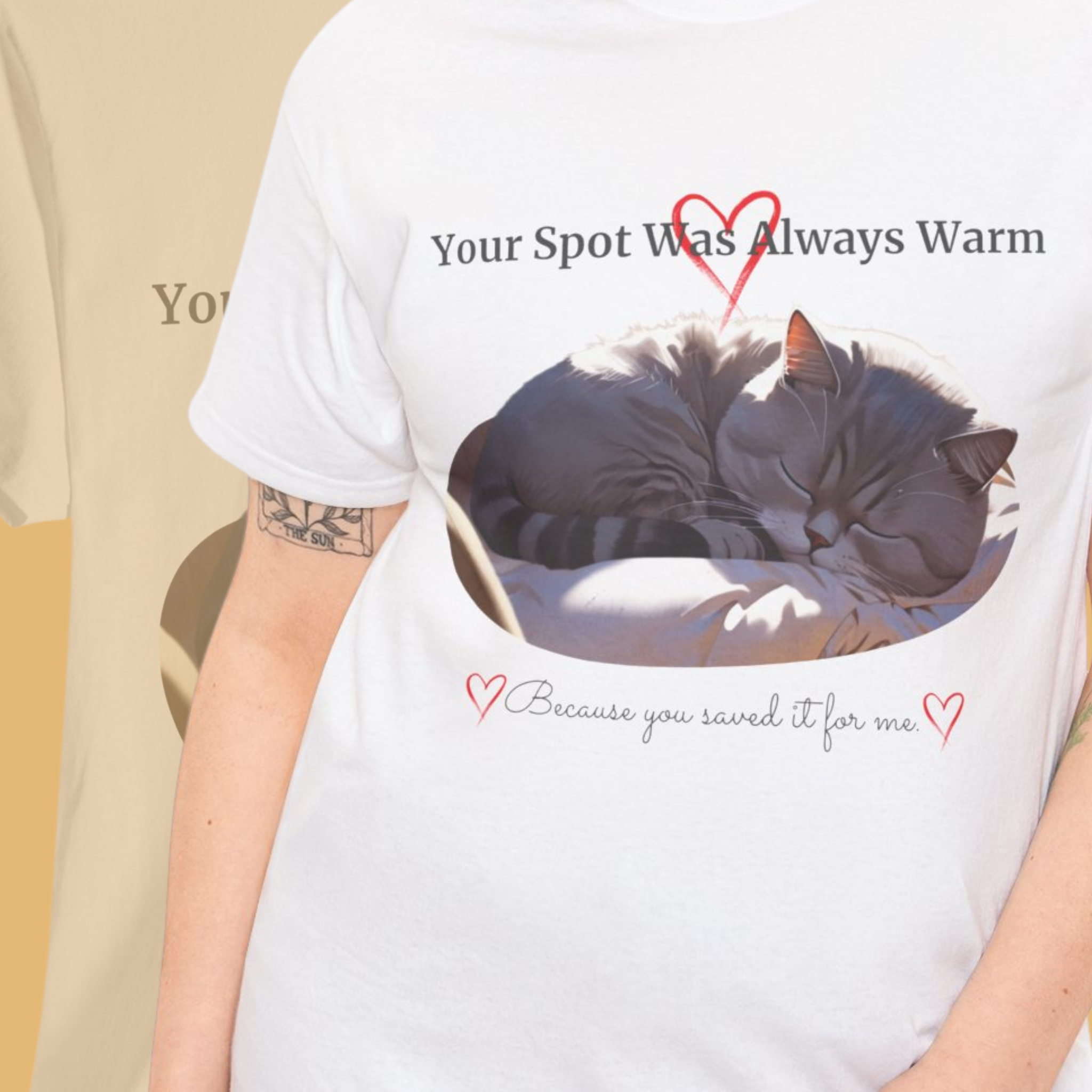 Unisex “Your Spot Was Always Warm” British Shorthair Cat T-Shirt – Cozy Pet Lover Tee