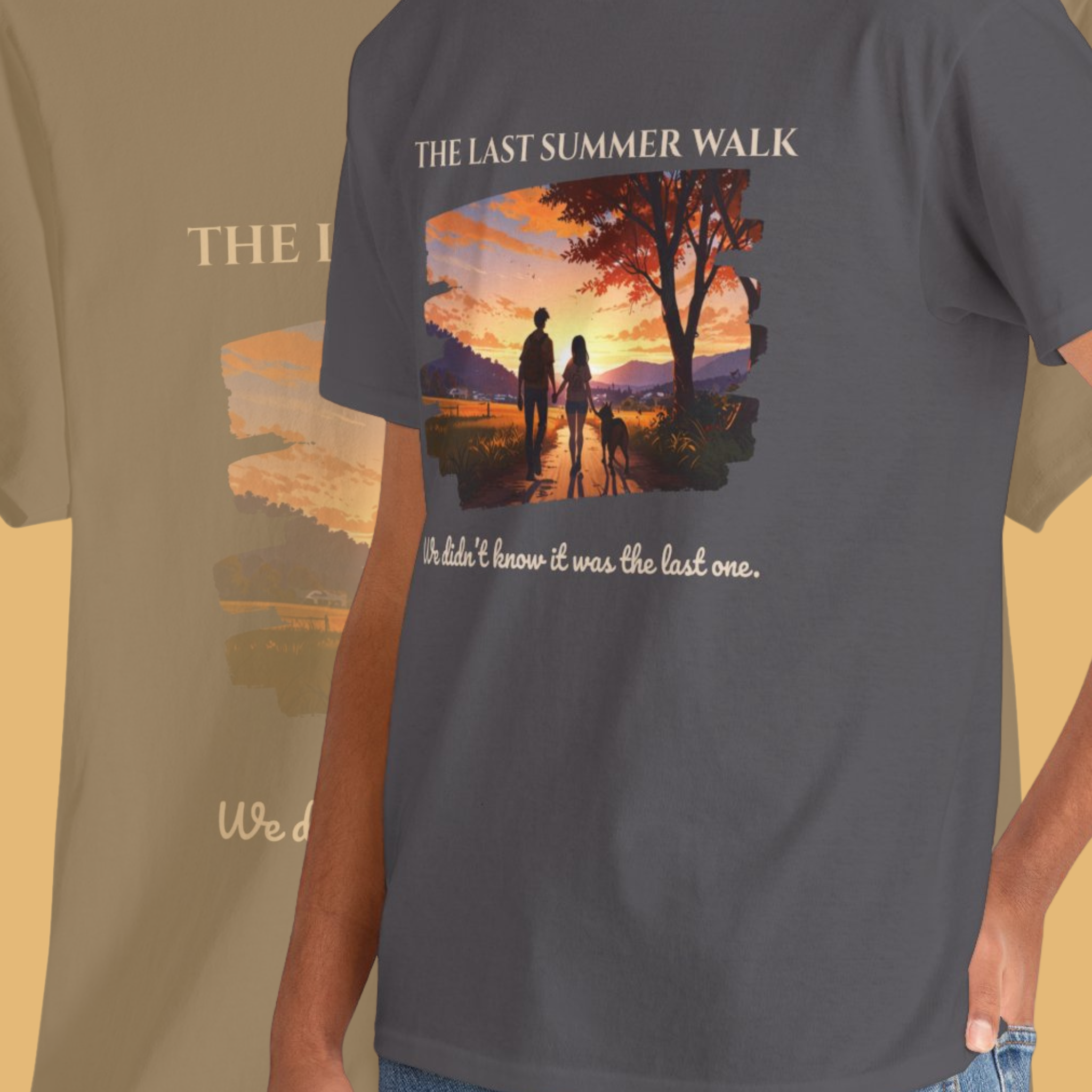 Unisex “The Last Summer Walk” Pet Parent T-Shirt – Sentimental Late Summer Dog Lover Tee