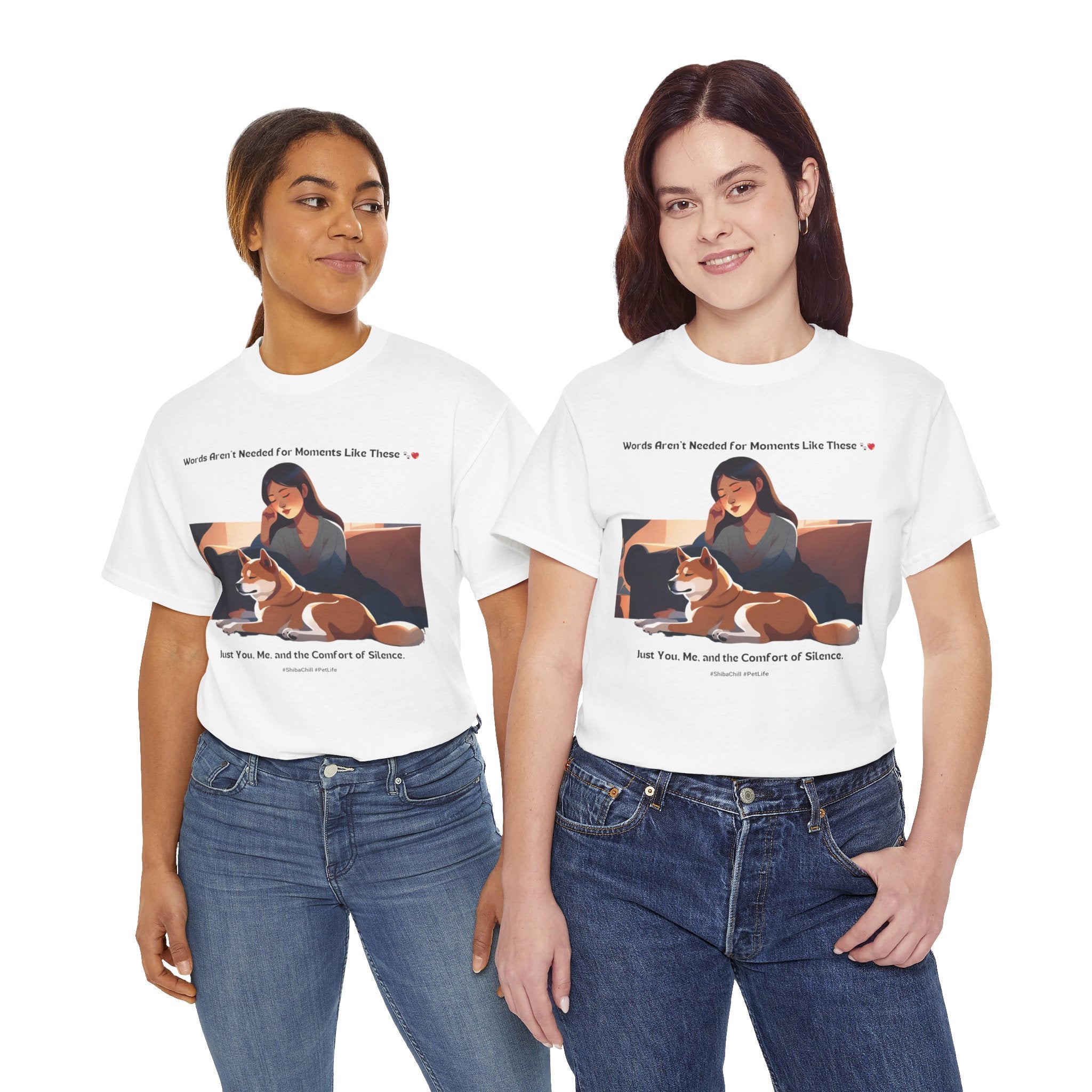 Women's - Words Aren't Needed: Shiba Inu Serenity T-Shirt