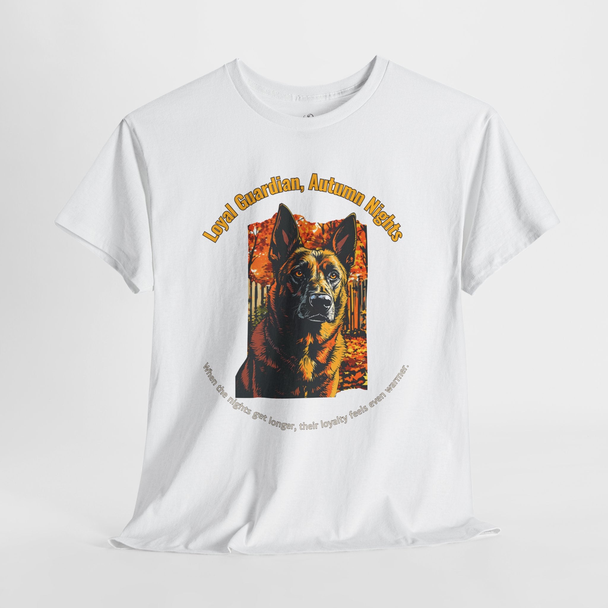 Unisex T-Shirt – Loyal Guardian, Autumn Nights: Belgian Malinois Fall Shirt