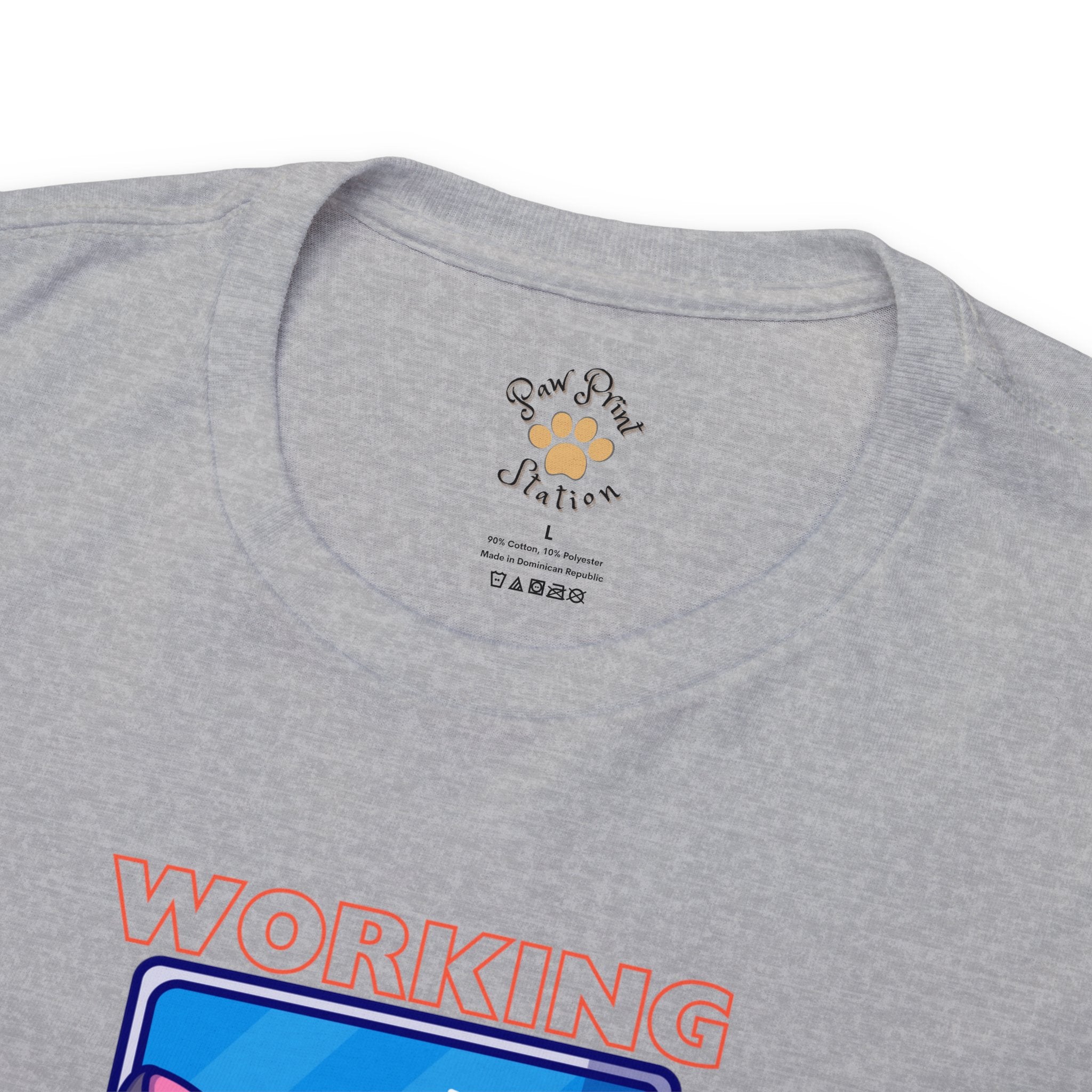 "Working with my Cat" Cotton Tee