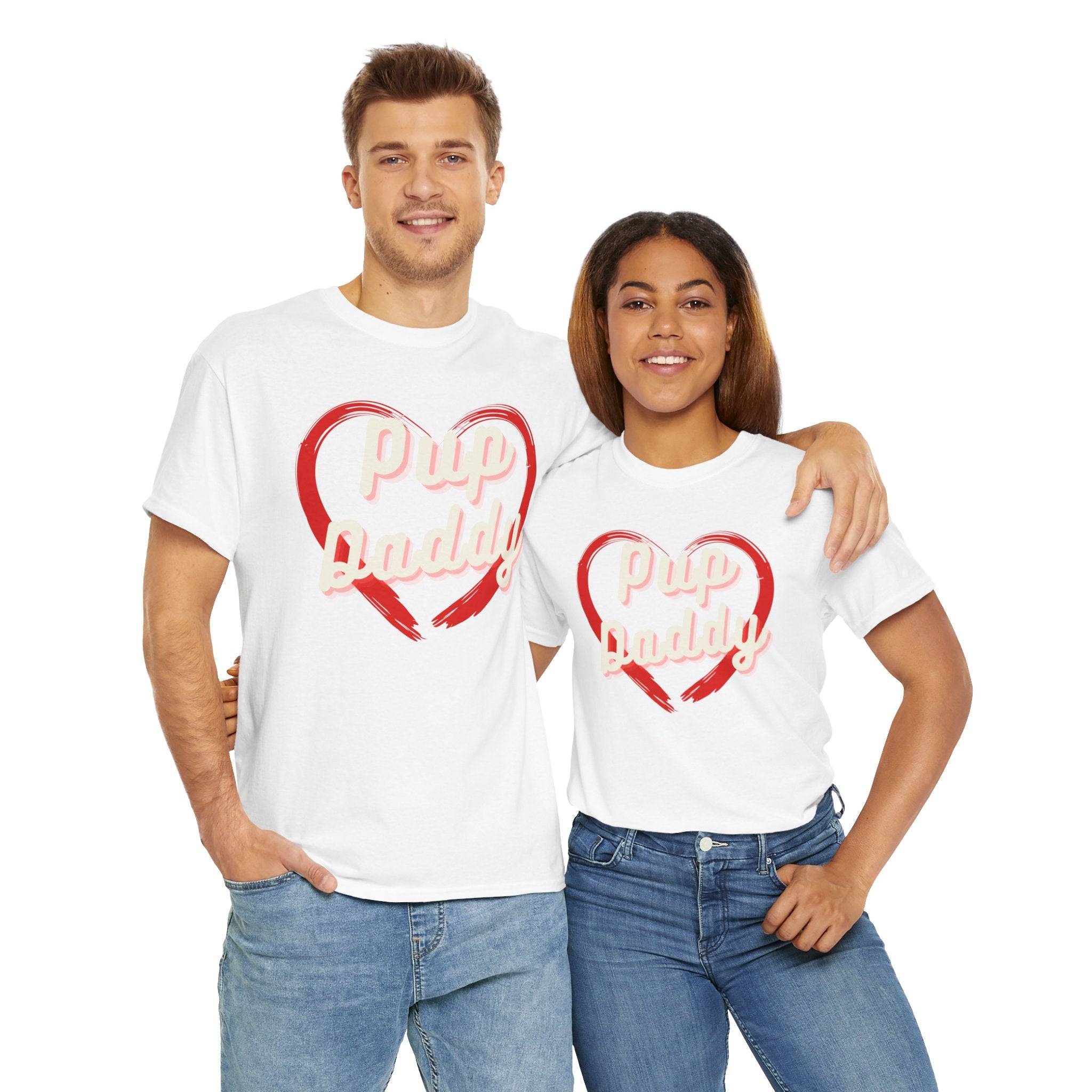 Men's - Pup Daddy Heart Dog T-Shirt