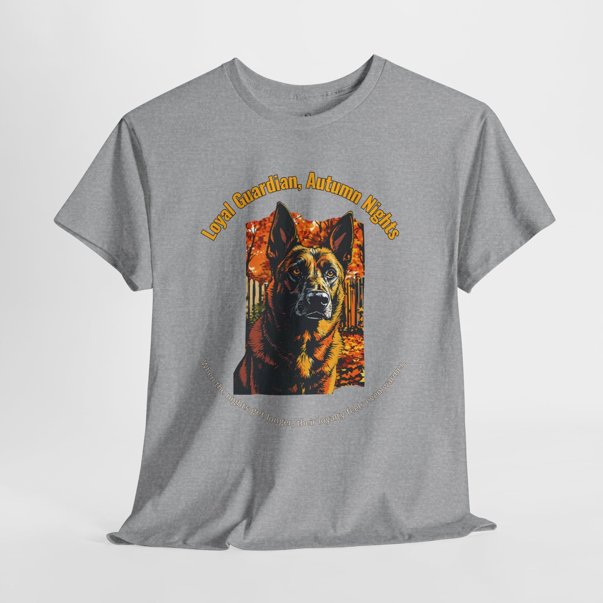 Unisex T-Shirt – Loyal Guardian, Autumn Nights: Belgian Malinois Fall Shirt