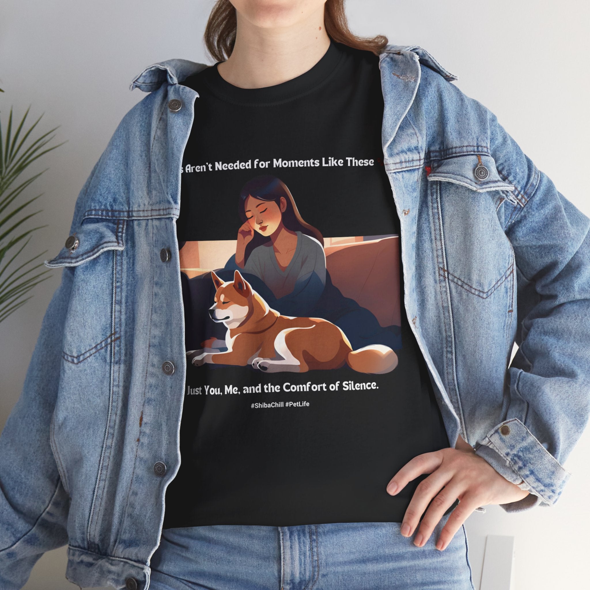 Women's - Words Aren't Needed: Shiba Inu Serenity T-Shirt