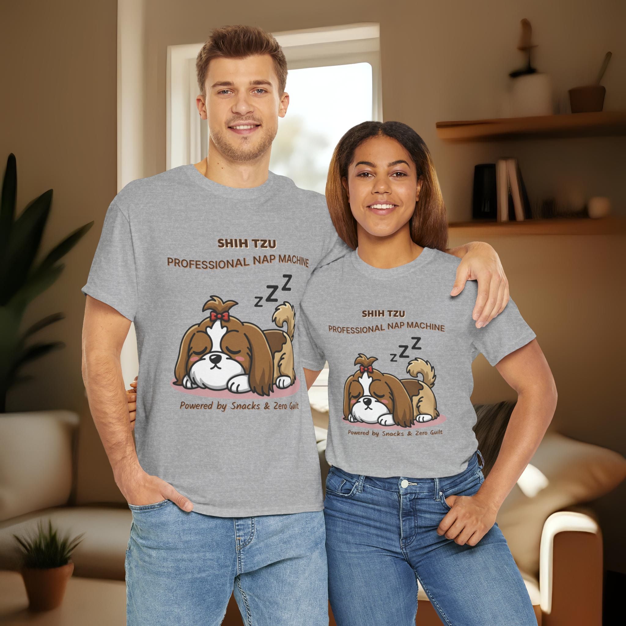 Unisex T-Shirt – Professional Nap Machine: Shih Tzu Everyday Moments Edition
