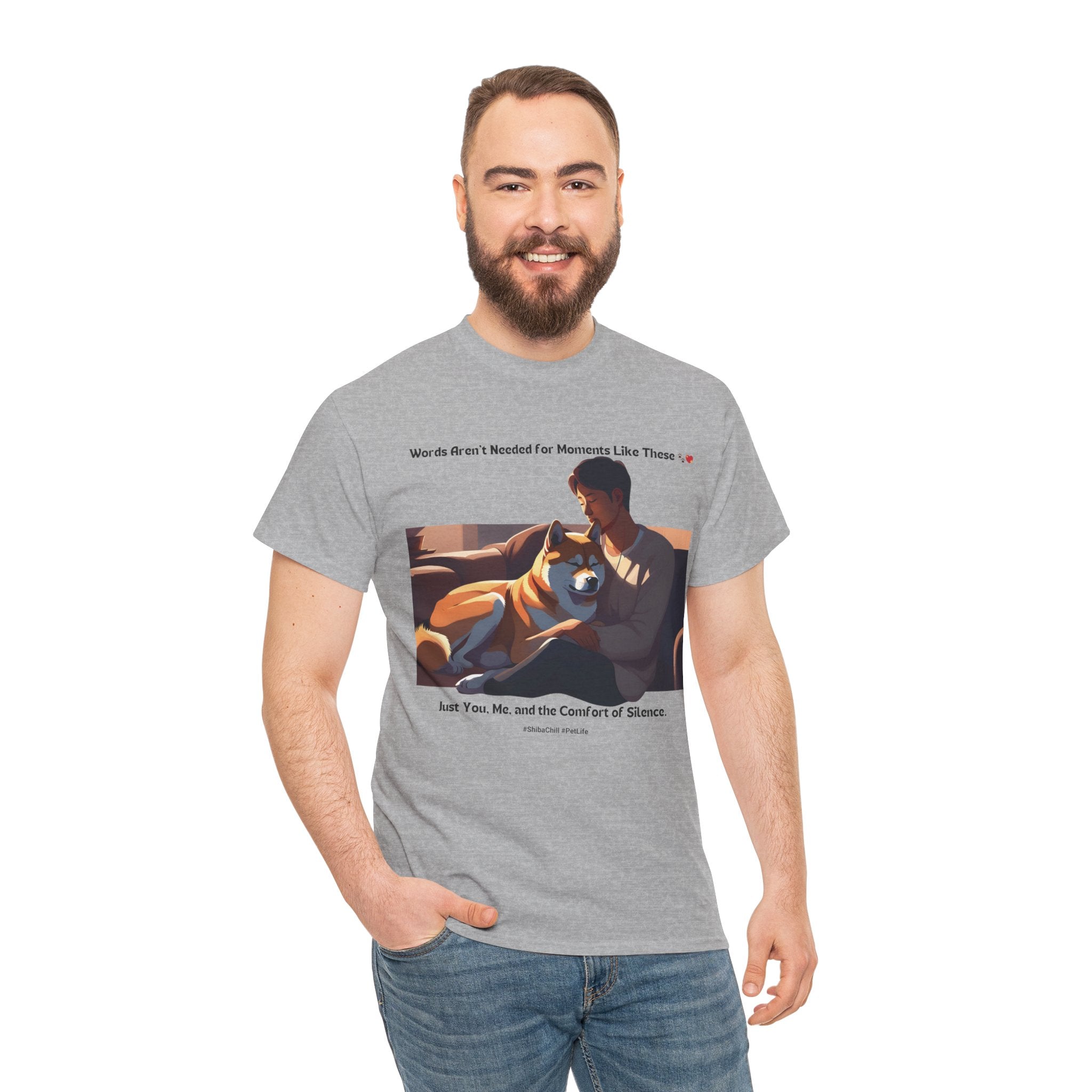 Men's - Words Aren't Needed: Shiba Inu Serenity T-Shirt