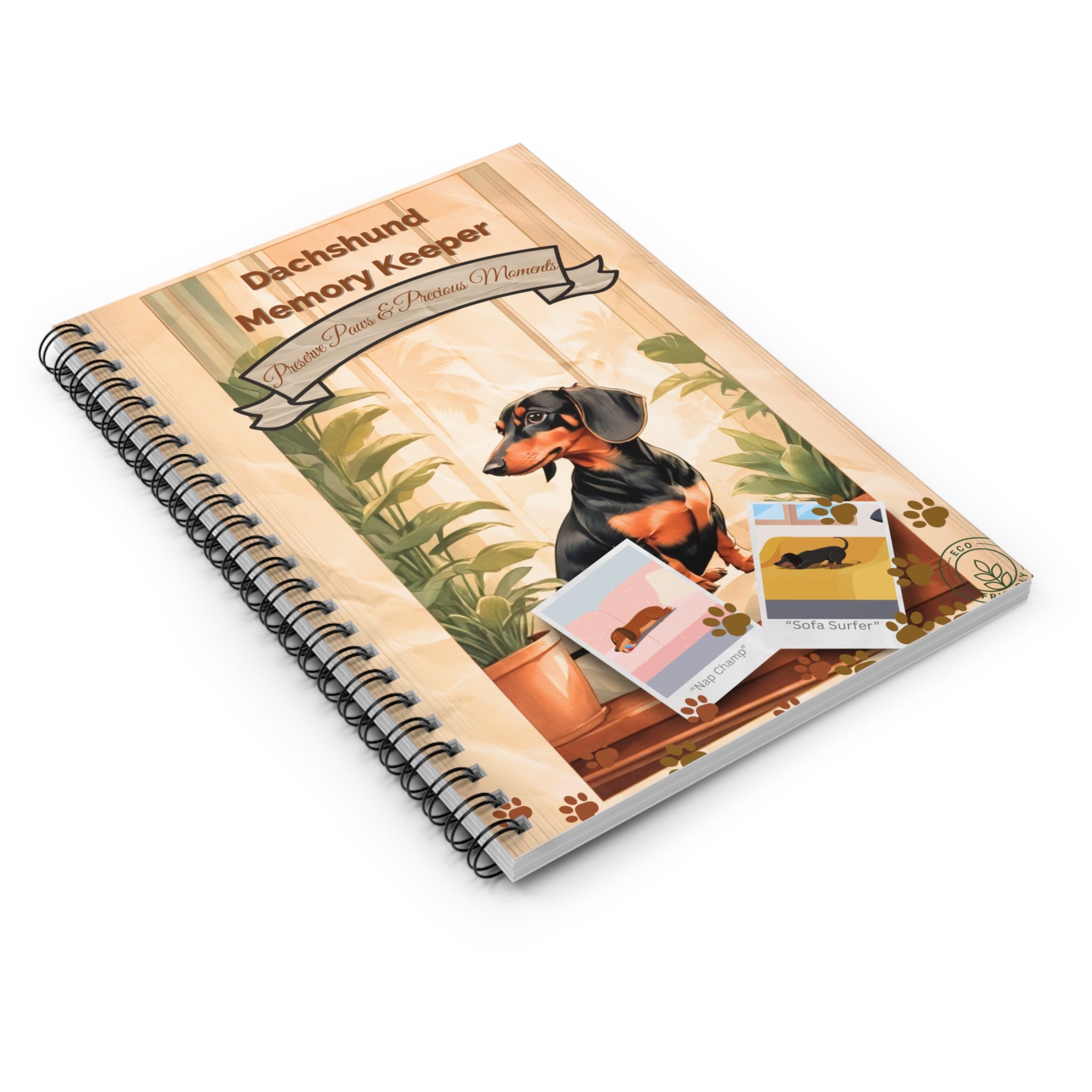 Dachshund Memory Keeper Notebook, Cute Dog Journal, Pet Planner, Gift for Dog Lovers, Pet Memories Organizer