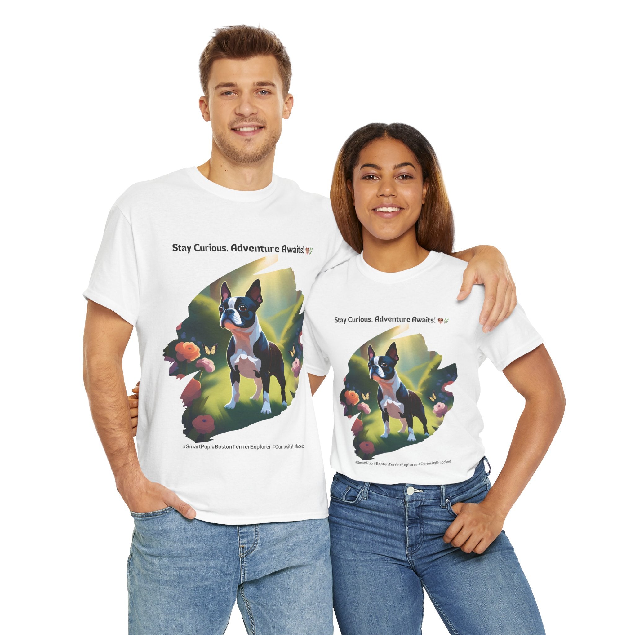 Unisex - Adventure Awaits: Boston Terrier T-Shirt