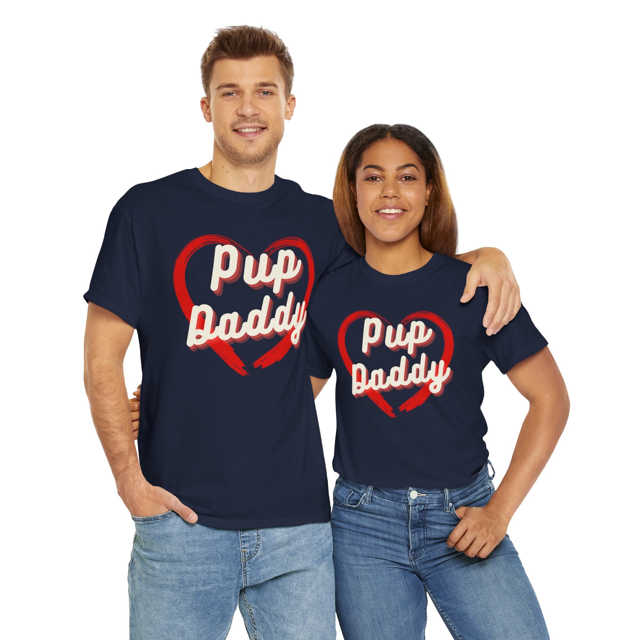 Men's - Pup Daddy Heart Dog T-Shirt