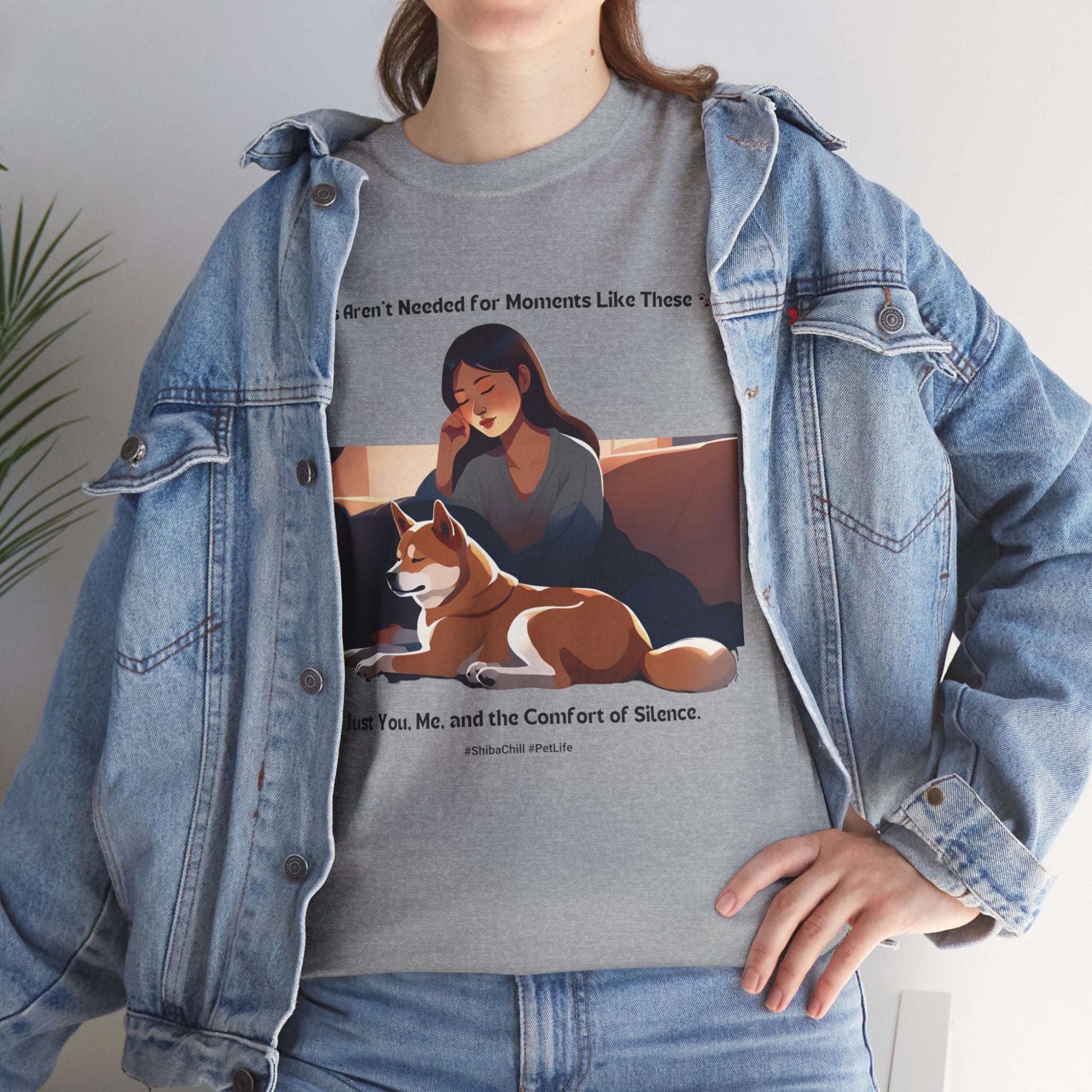 Women's - Words Aren't Needed: Shiba Inu Serenity T-Shirt