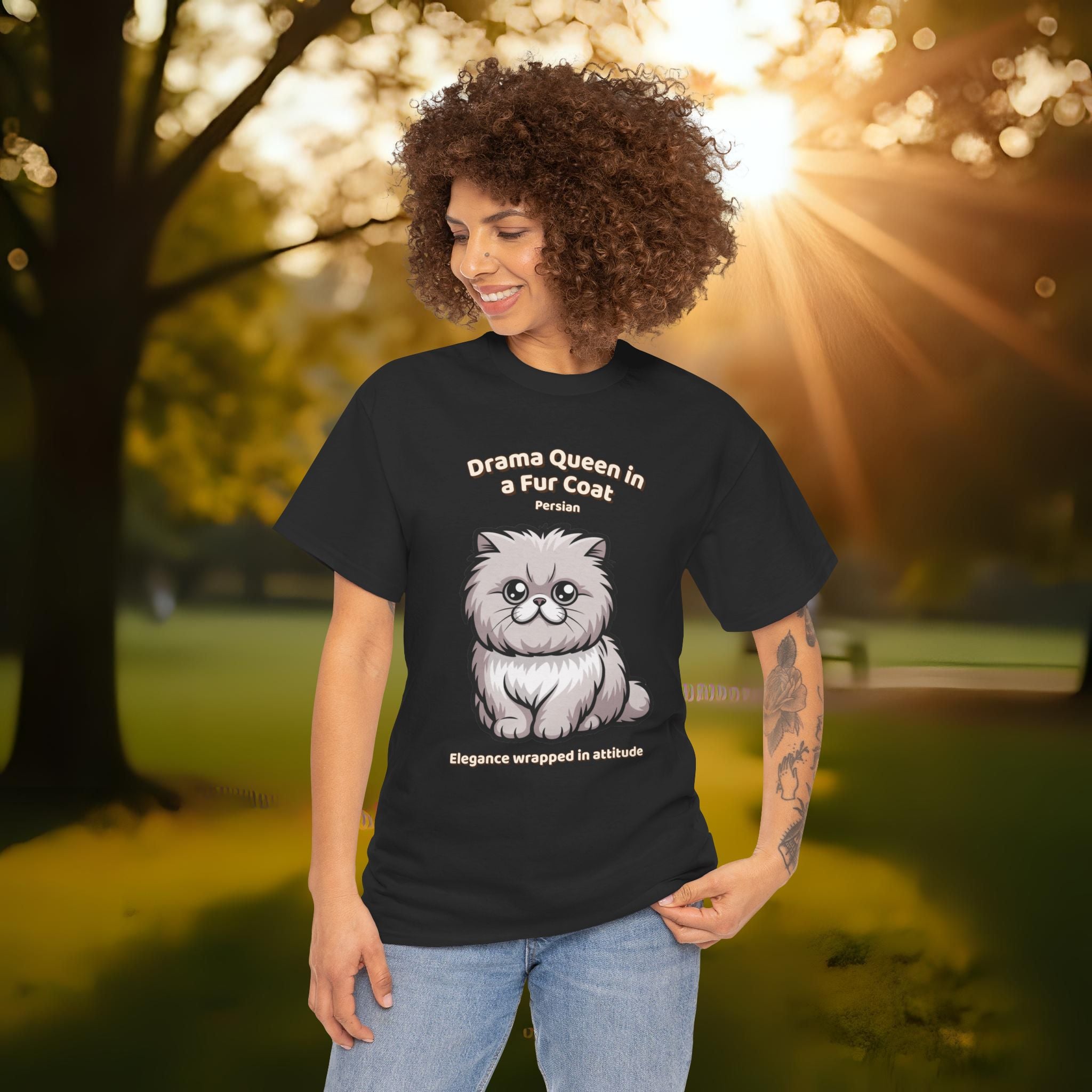 Unisex T-Shirt – Drama Queen in a Fur Coat: Persian Everyday Moments Edition