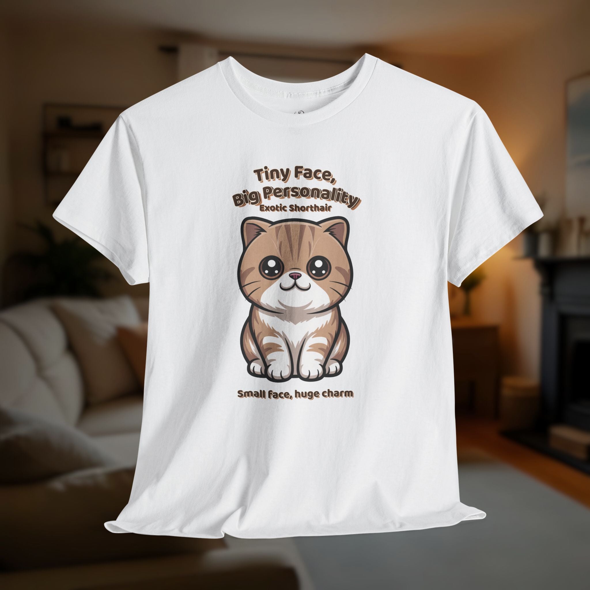 Unisex T-Shirt – Tiny Face, Big Personality: Exotic Shorthair Everyday Moments Edition