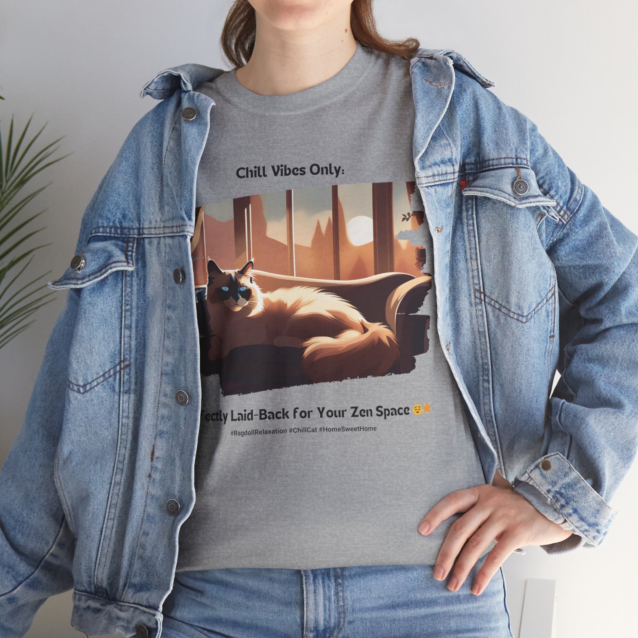 Women's - Chill Vibes Only: Ragdoll Relaxation T-Shirt