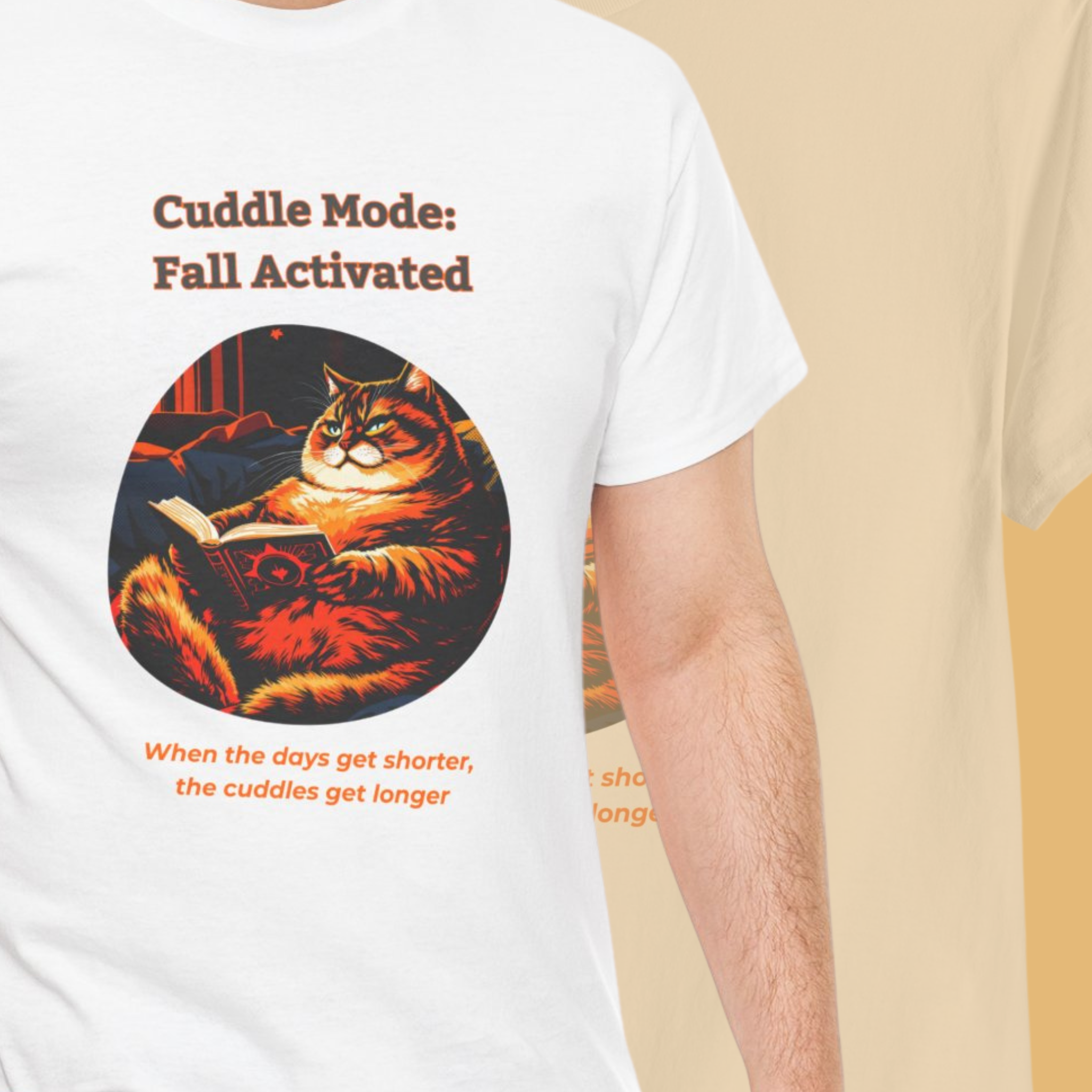 Unisex T-Shirt – Cuddle Mode: Fall Activated: British Shorthair Cat Shirt